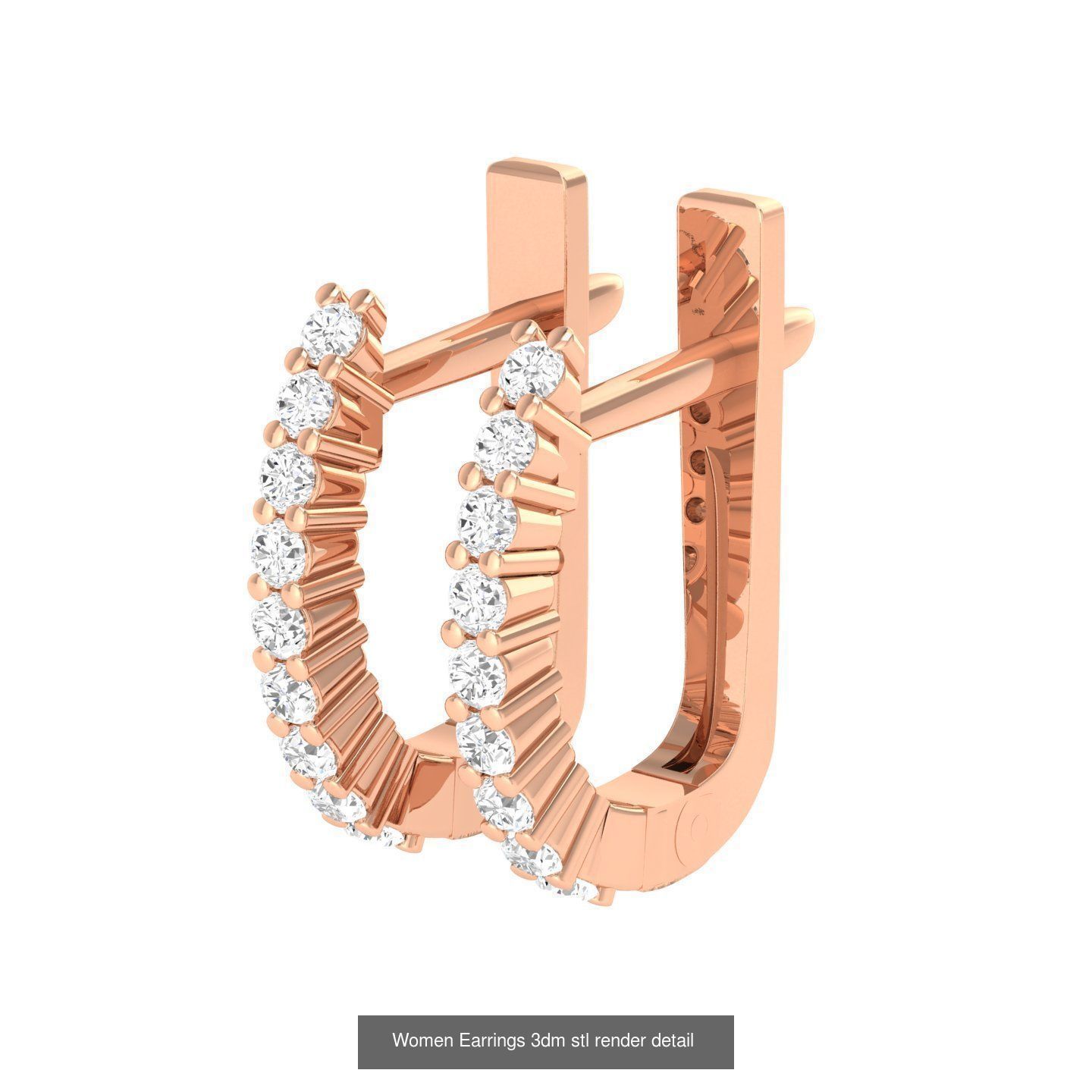 432 Diamond Earrings jcd 3dm stl renders details 3D Model Collection_187