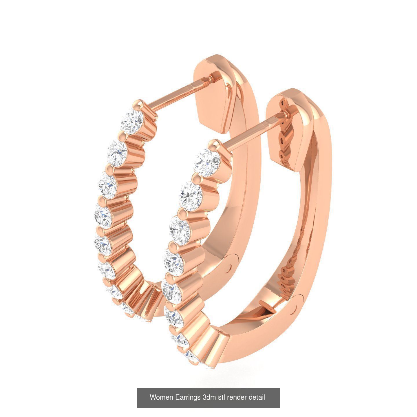 432 Diamond Earrings jcd 3dm stl renders details 3D Model Collection_181