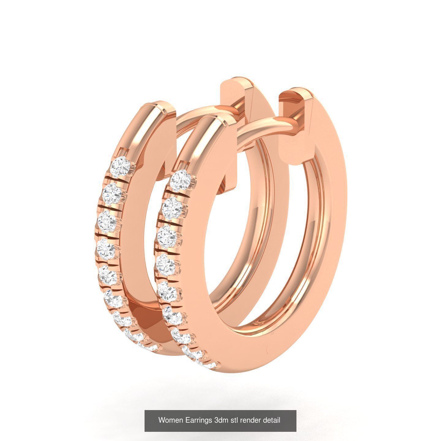 432 Diamond Earrings jcd 3dm stl renders details 3D Model Collection_210