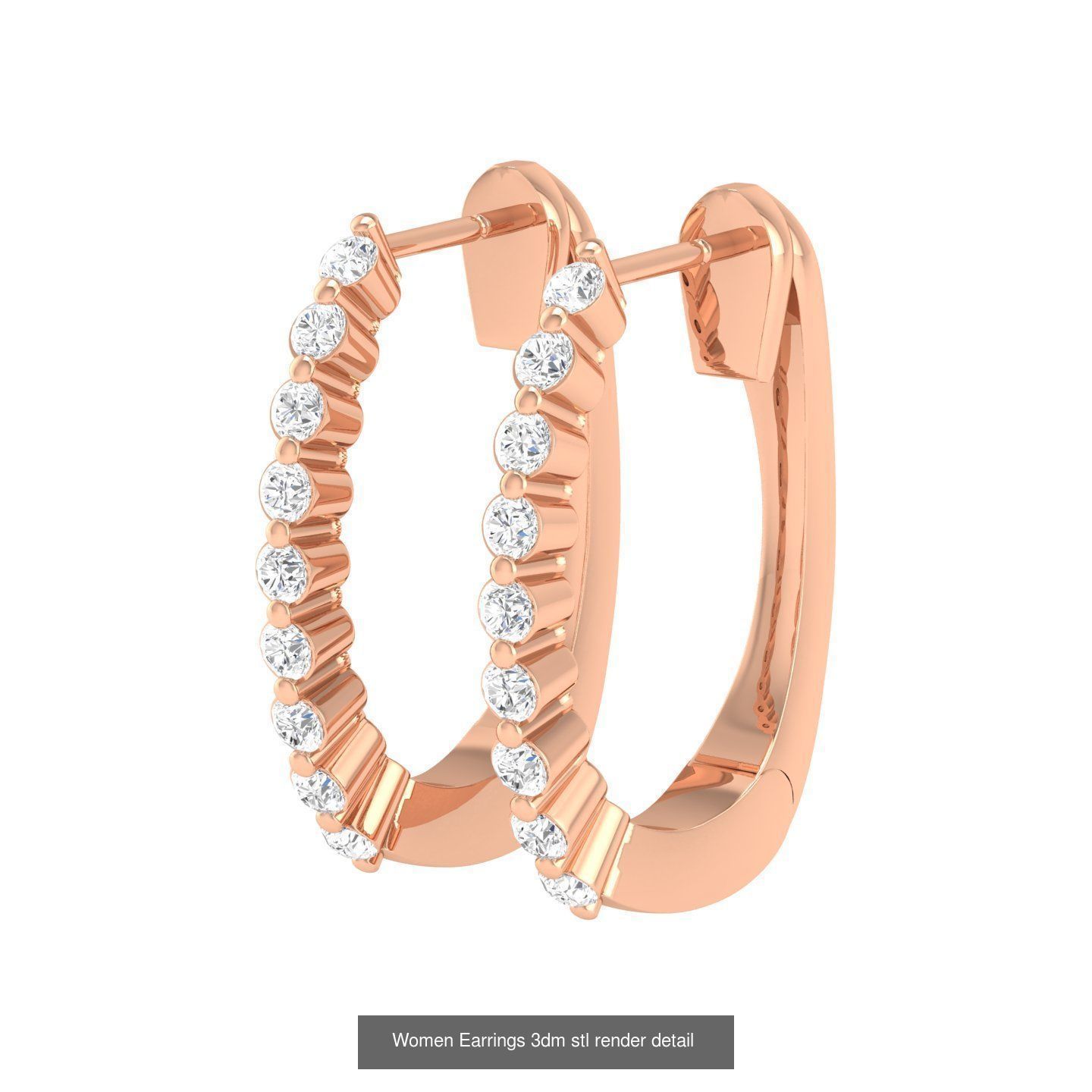 432 Diamond Earrings jcd 3dm stl renders details 3D Model Collection_218