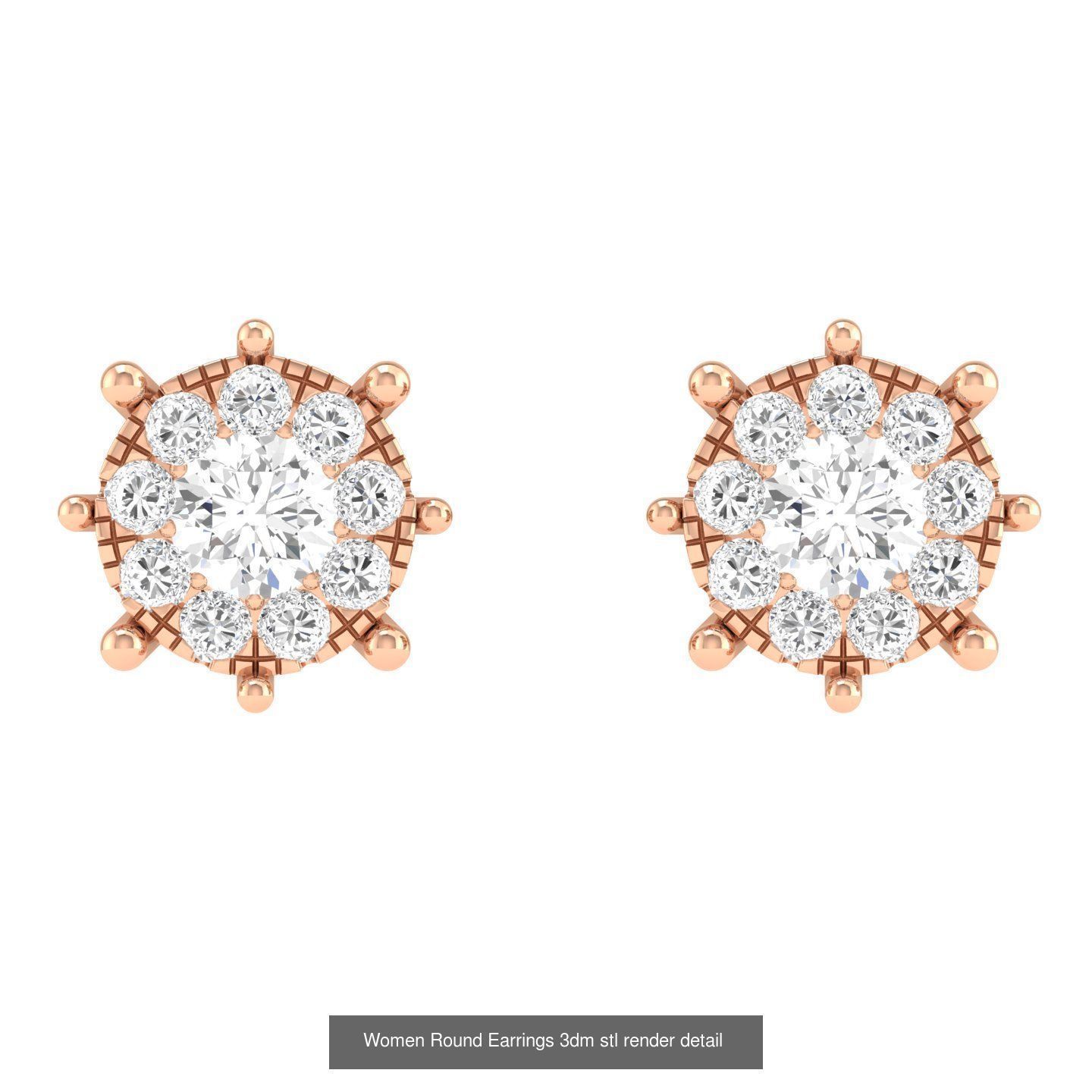 432 Diamond Earrings jcd 3dm stl renders details 3D Model Collection_170