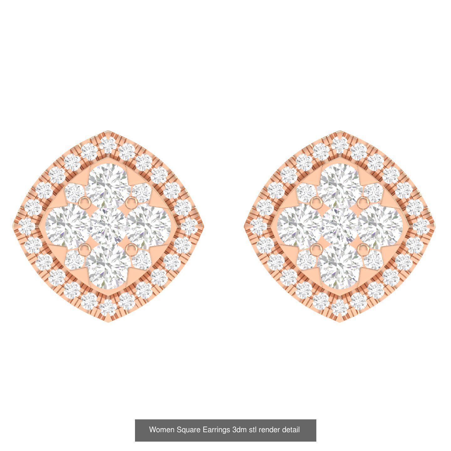 432 Diamond Earrings jcd 3dm stl renders details 3D Model Collection_203