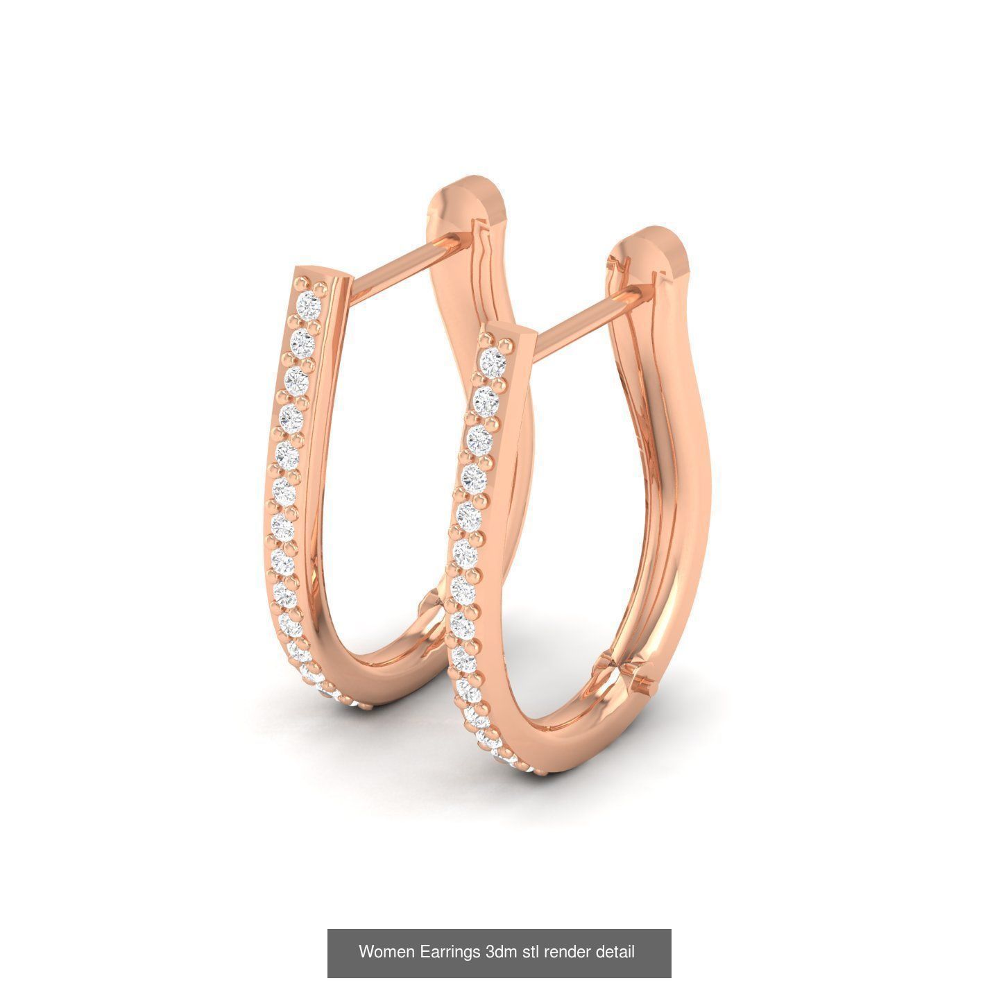 432 Diamond Earrings jcd 3dm stl renders details 3D Model Collection_209