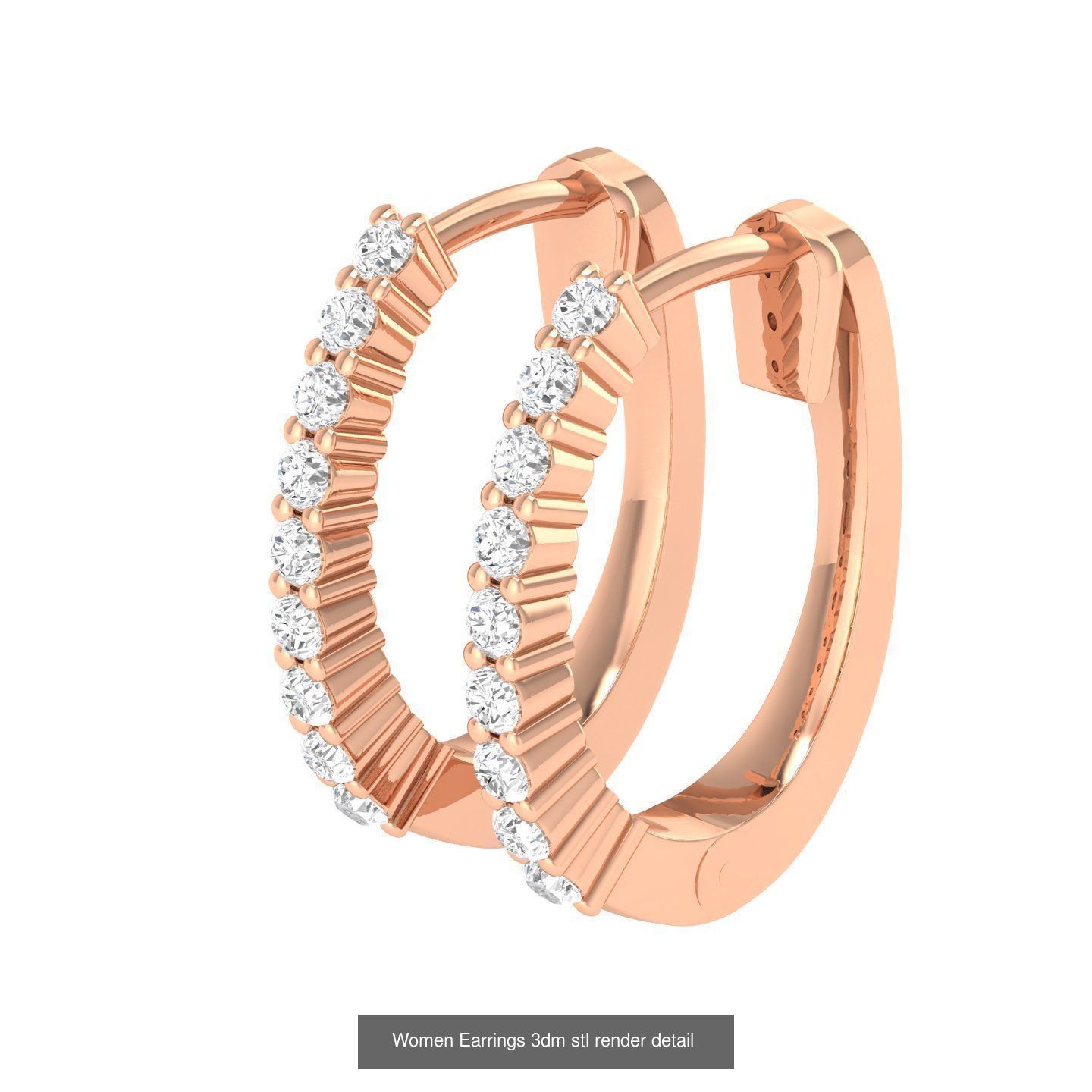 432 Diamond Earrings jcd 3dm stl renders details 3D Model Collection_220