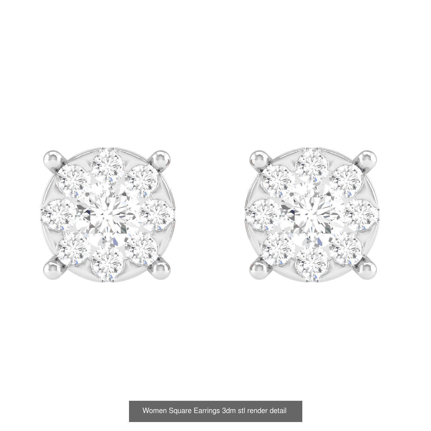 432 Diamond Earrings jcd 3dm stl renders details 3D Model Collection_164