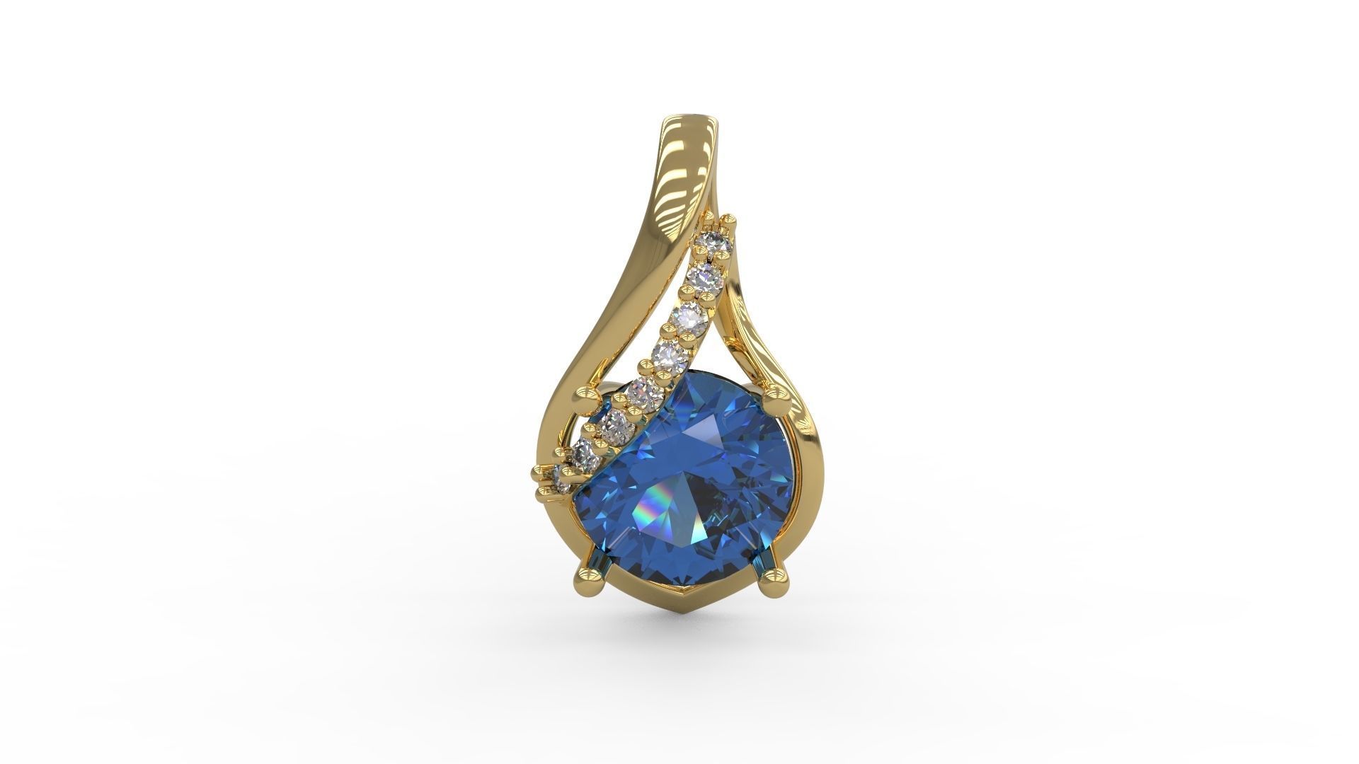 Pendant 127 3D print model_1