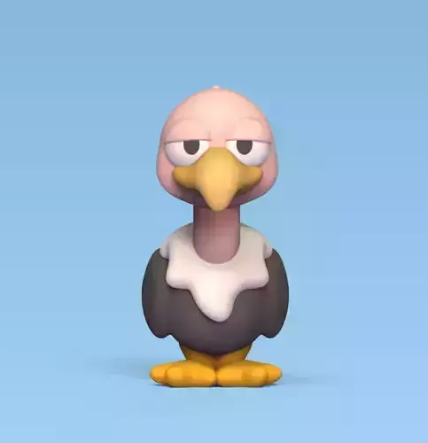 Vulture plastic toy bird 3D print model