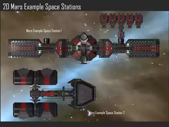 2D Mars Space Station Texture