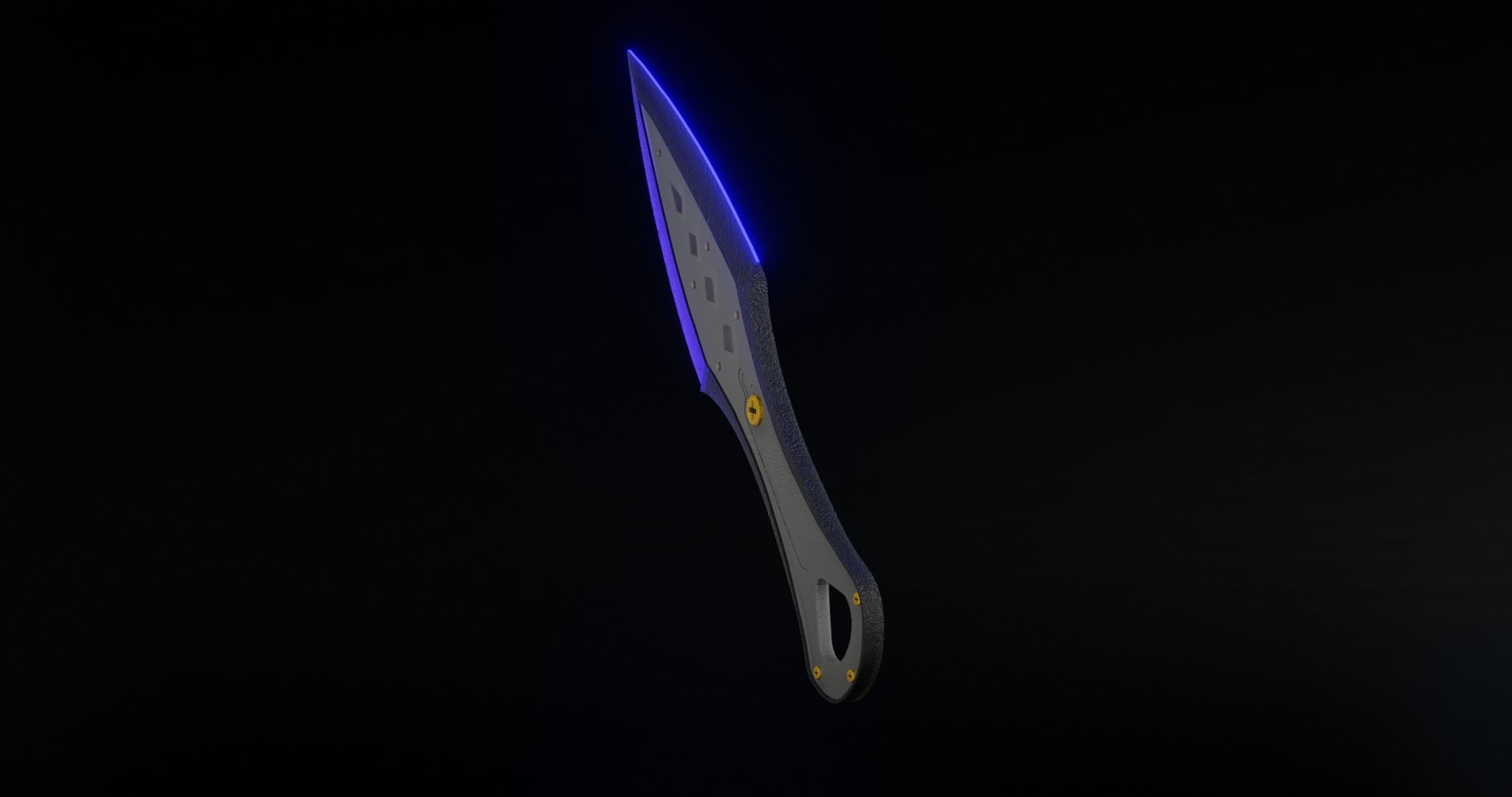 Kunai sword 3D model_5