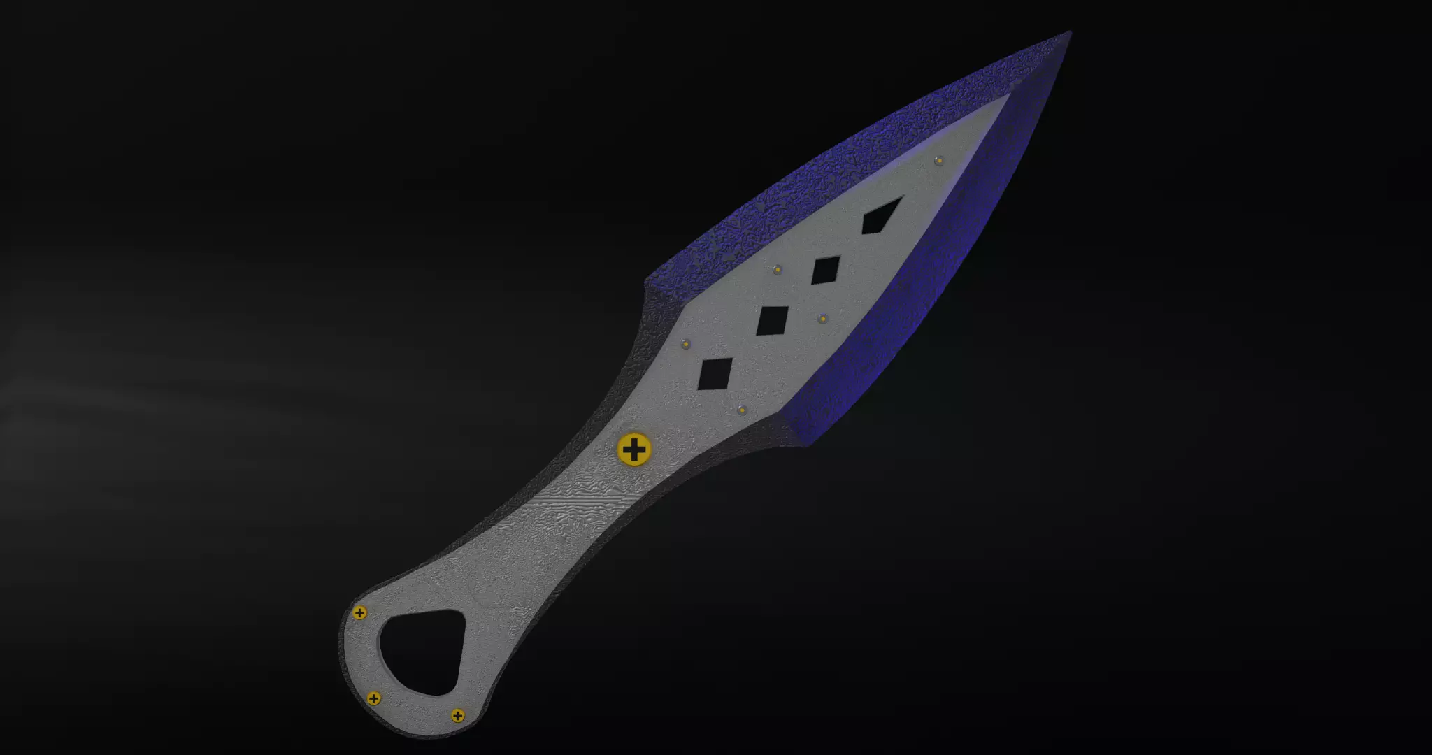 Kunai sword 3D model_0