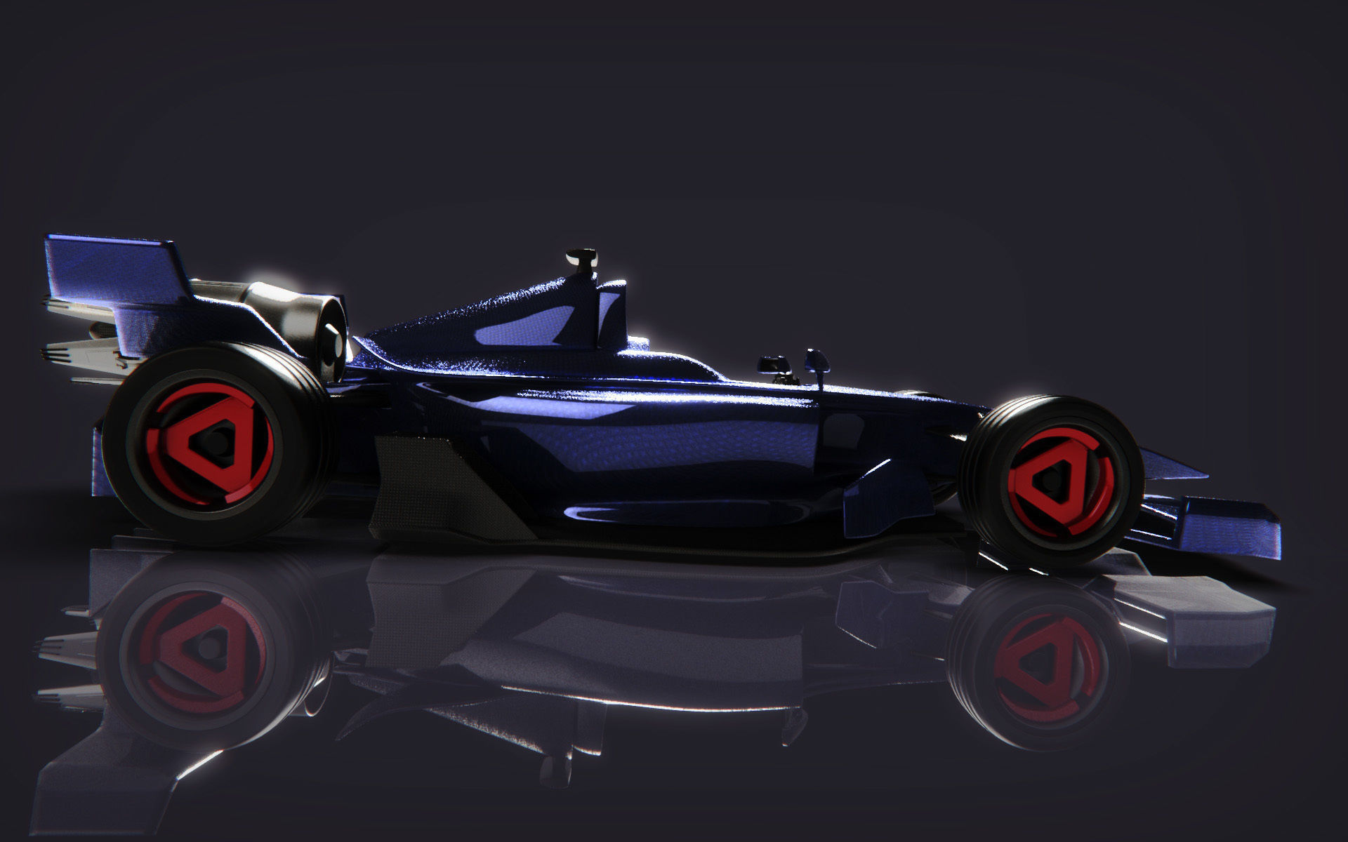 Formula racing car 3D model_7