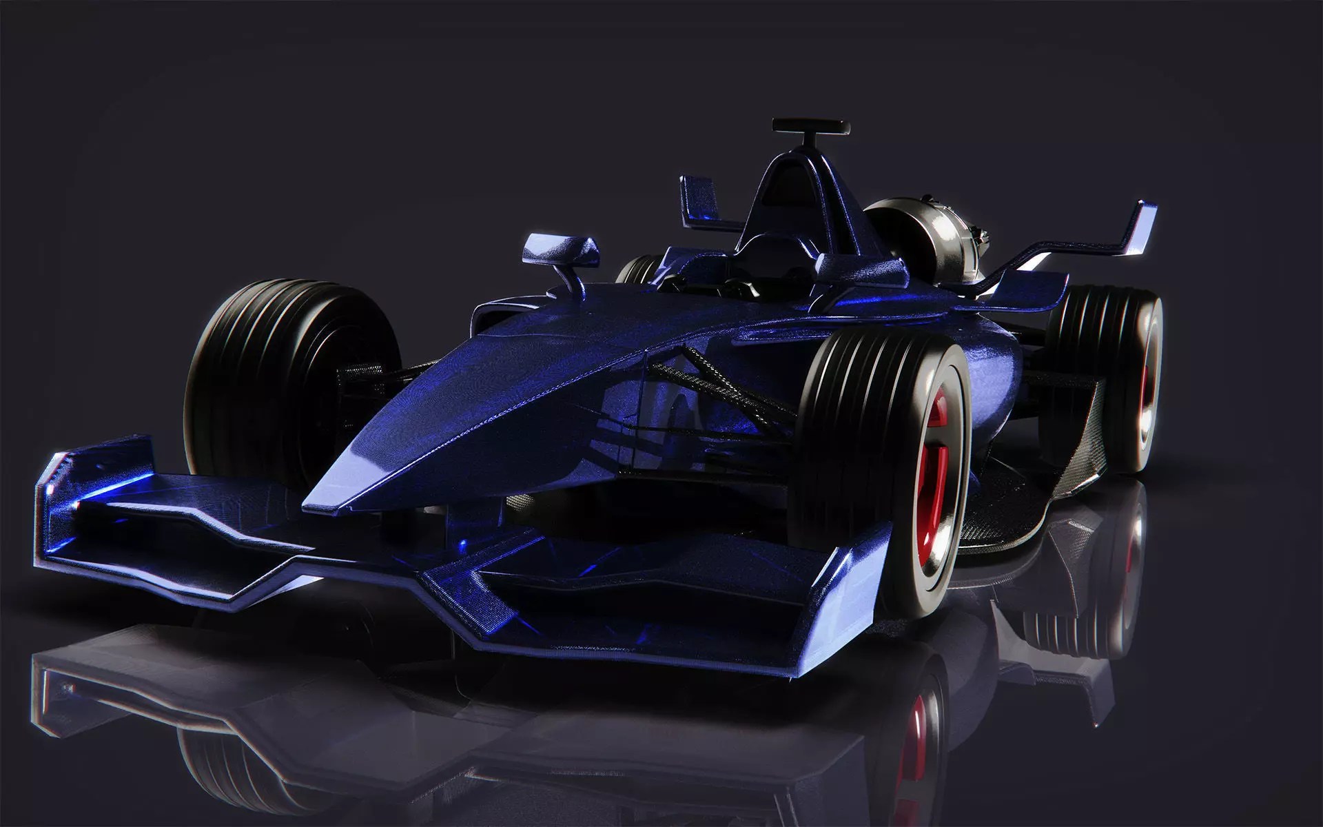 Formula racing car 3D model_0