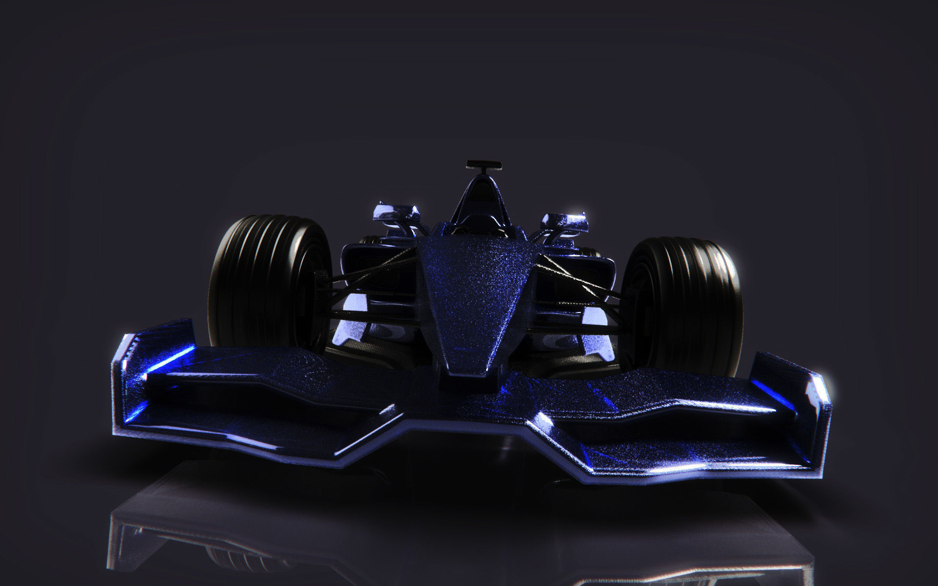 Formula racing car 3D model_2