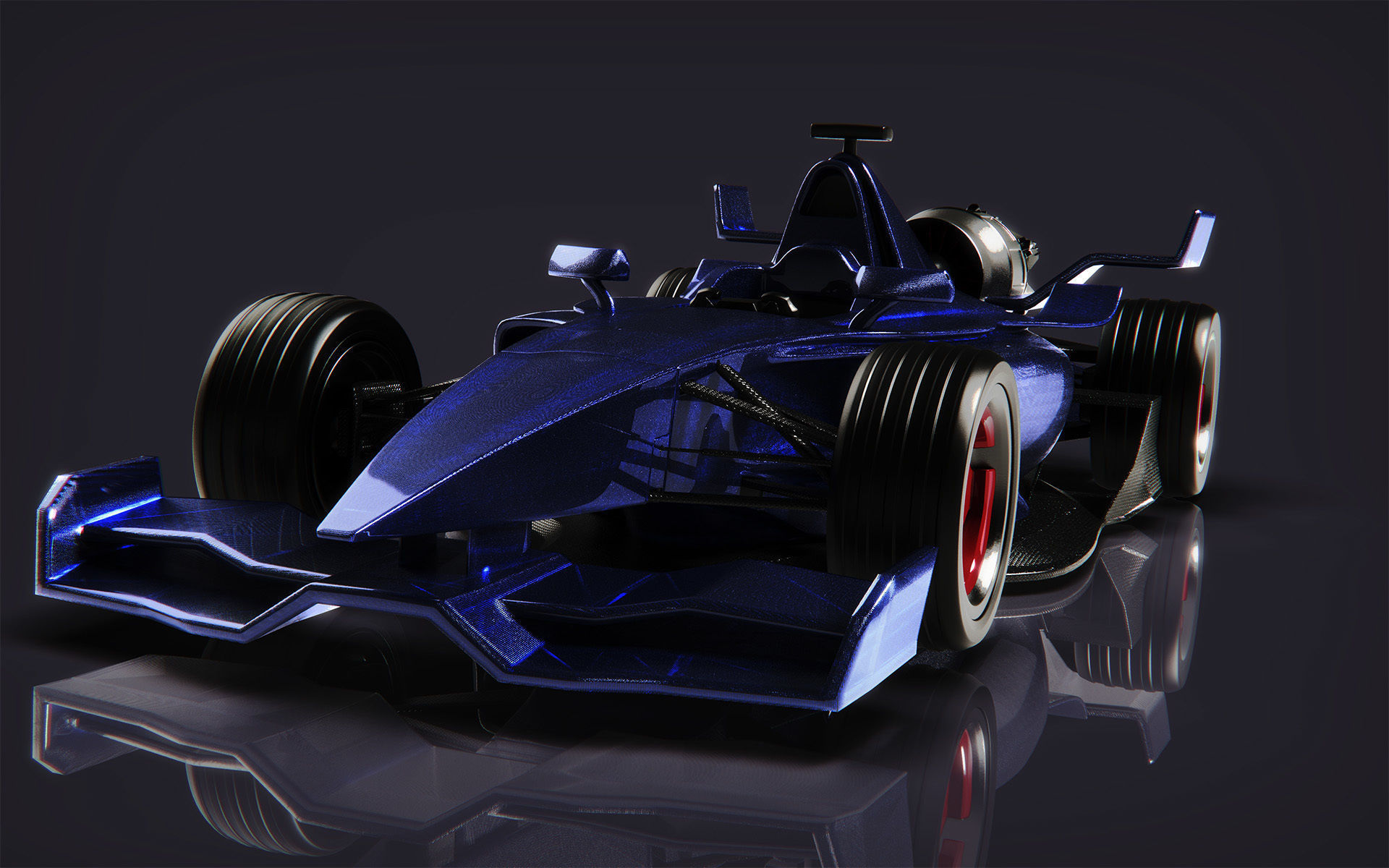 Formula racing car 3D model_1