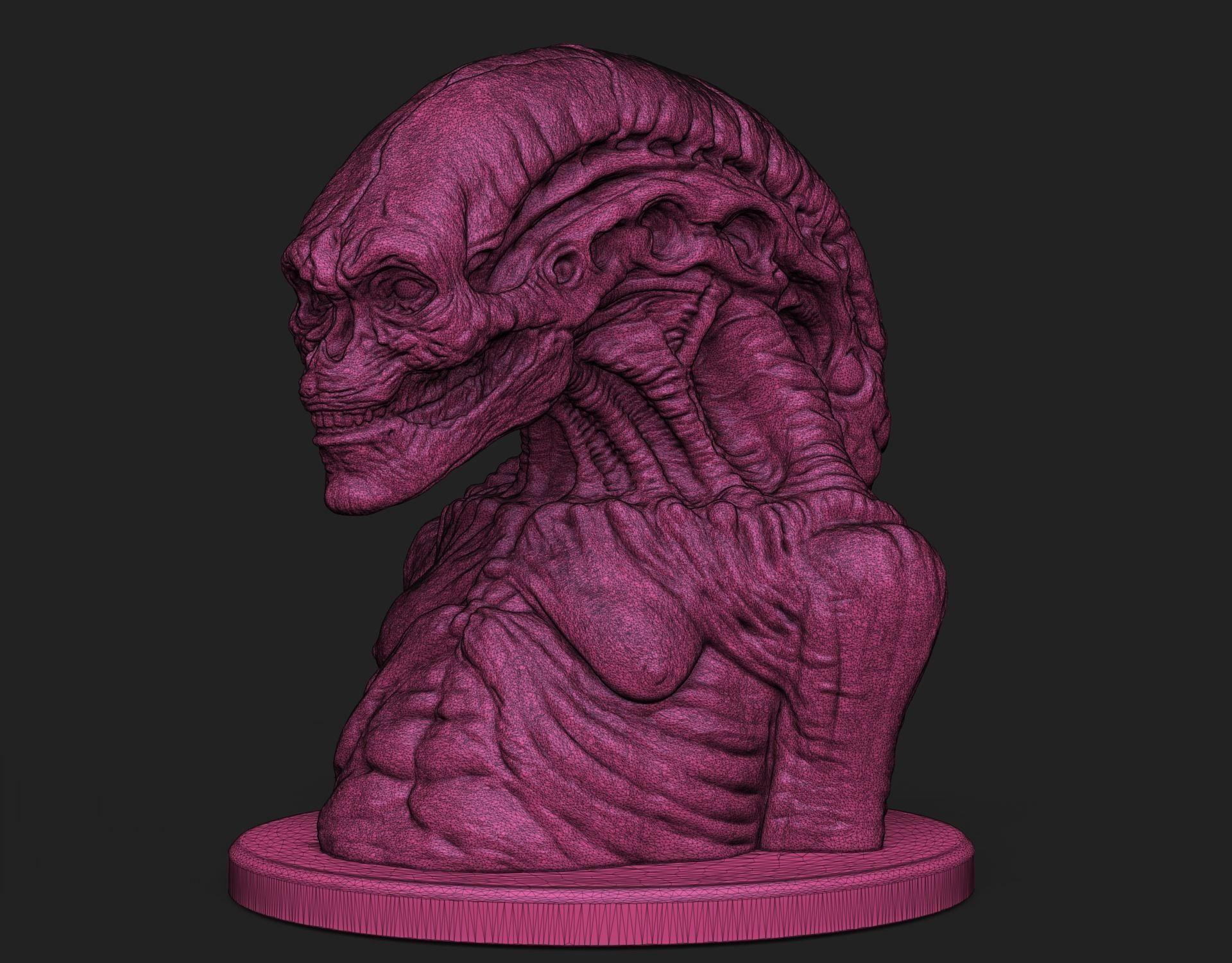 Alien Newborn Bust 3D print model_13