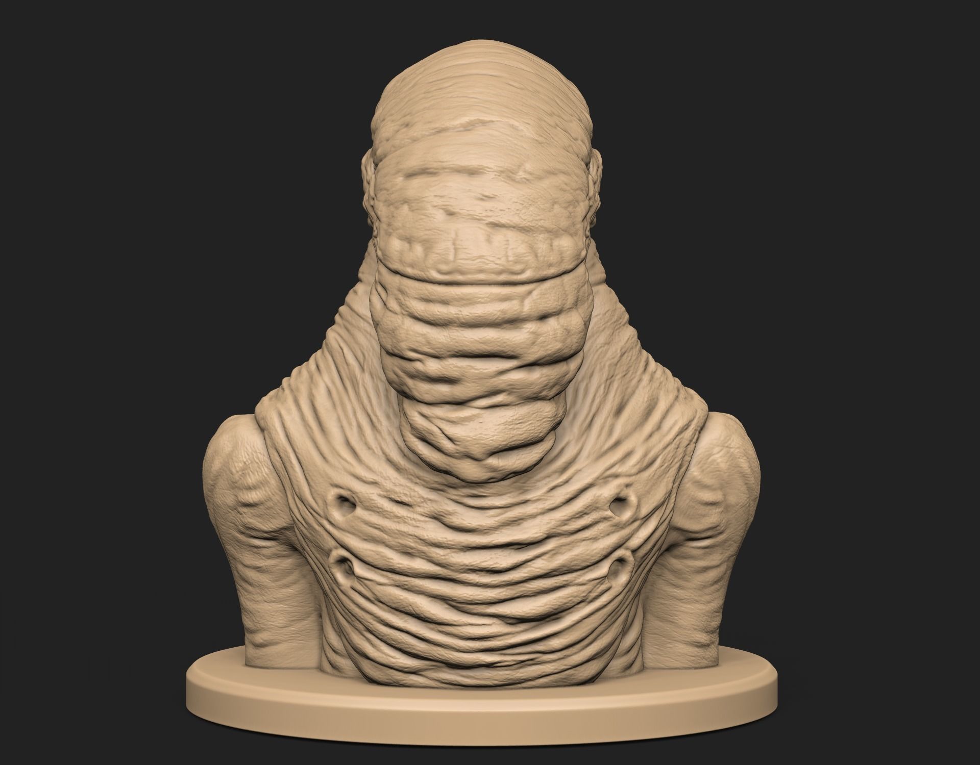 Alien Newborn Bust 3D print model_6