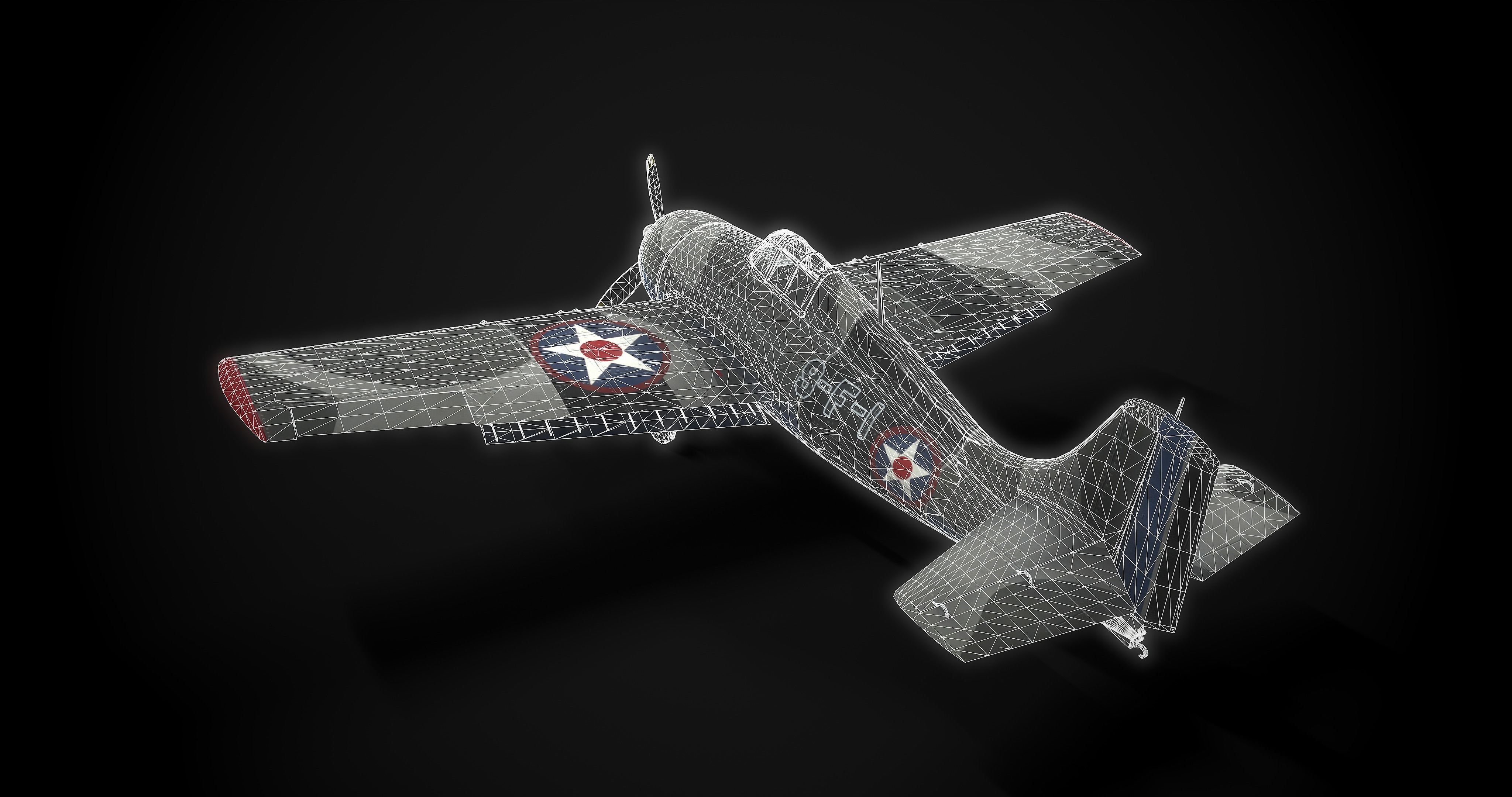 WW2 Grumman F4F Wildcat 3D model_6