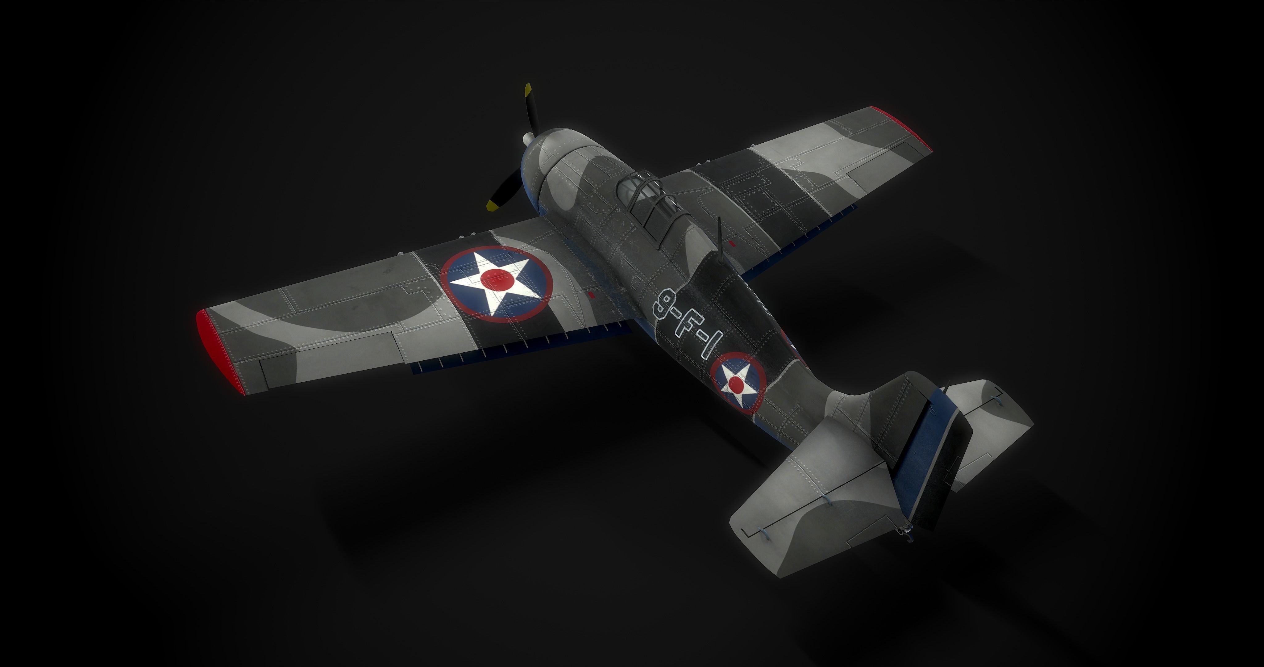 WW2 Grumman F4F Wildcat 3D model_3