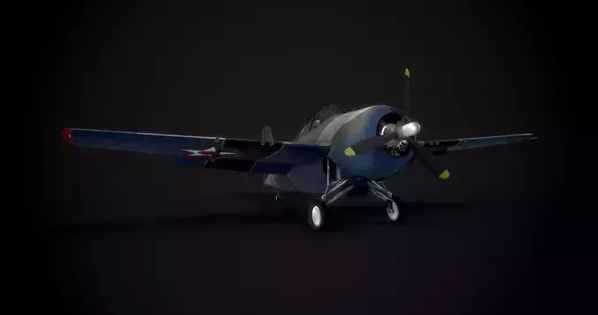 WW2 Grumman F4F Wildcat 3D model