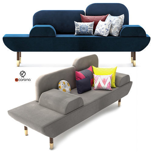 Modern cube sofa Free 3D model