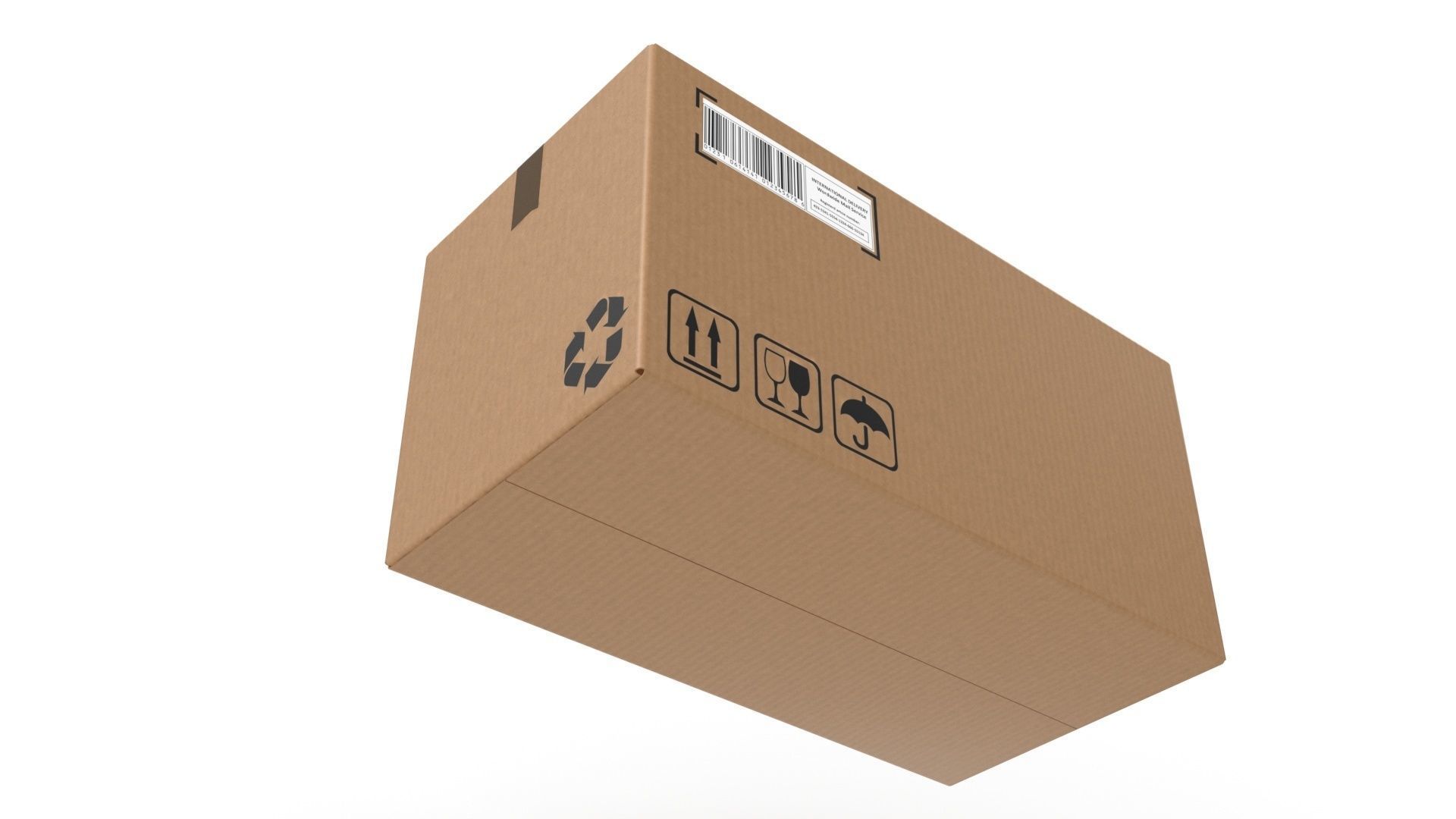 Cardboard box 12 3D model_7