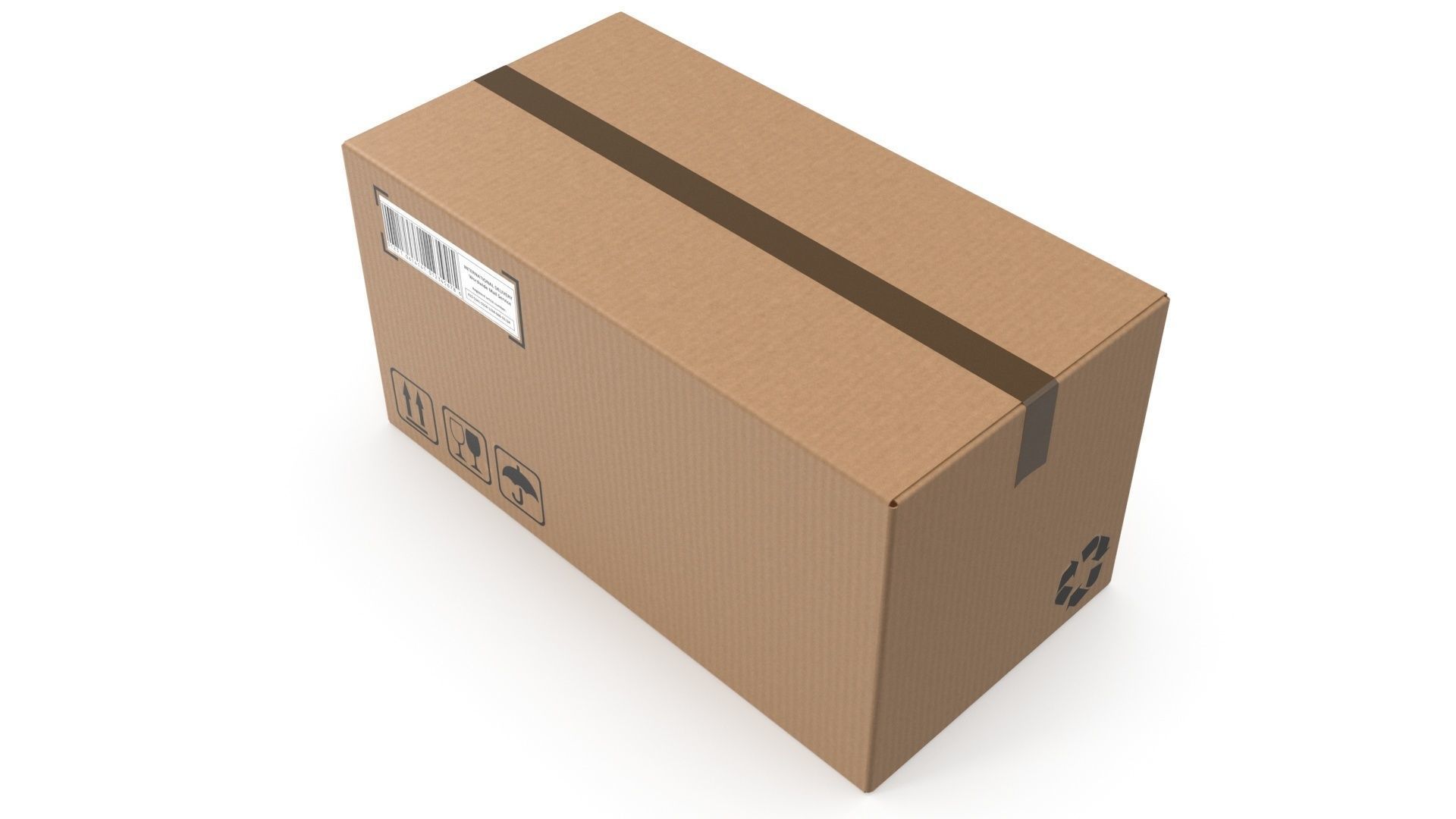 Cardboard box 12 3D model_6