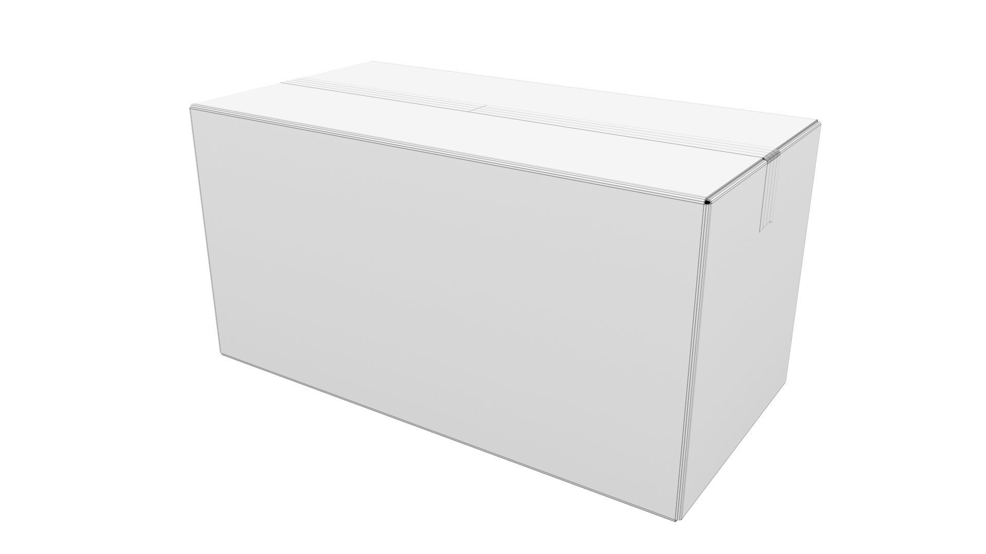 Cardboard box 12 3D model_9