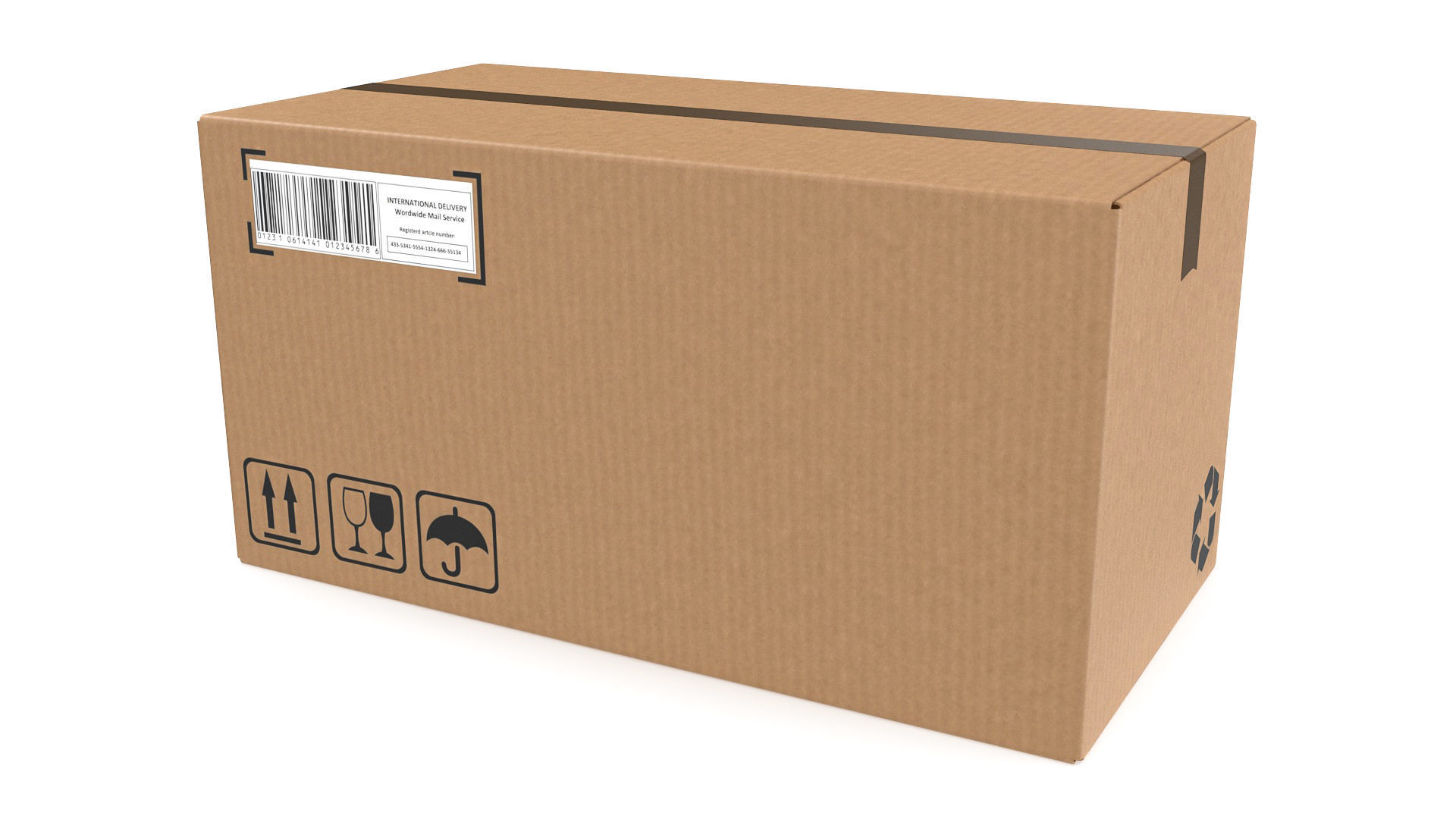 Cardboard box 12 3D model_3