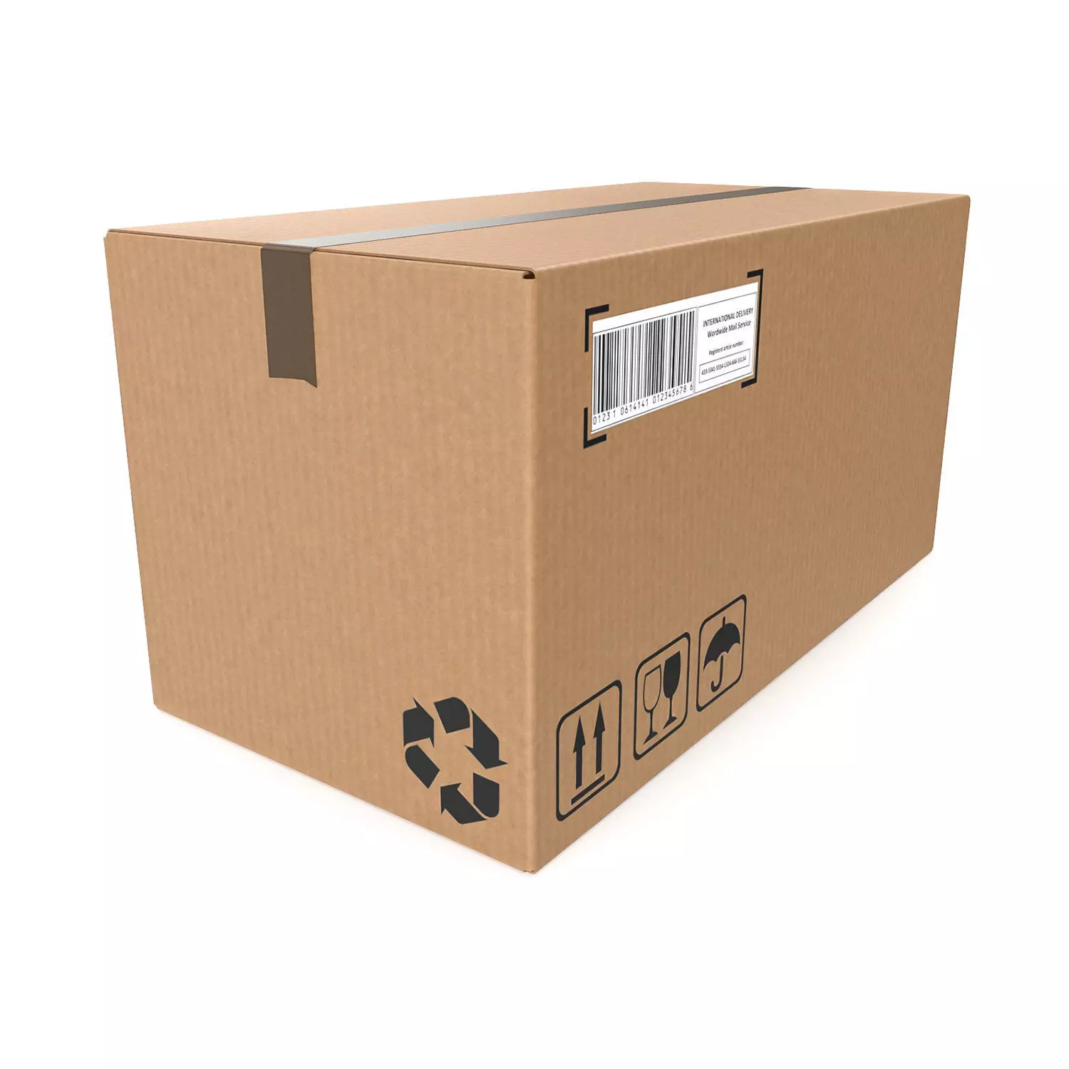 Cardboard box 12 3D model_0