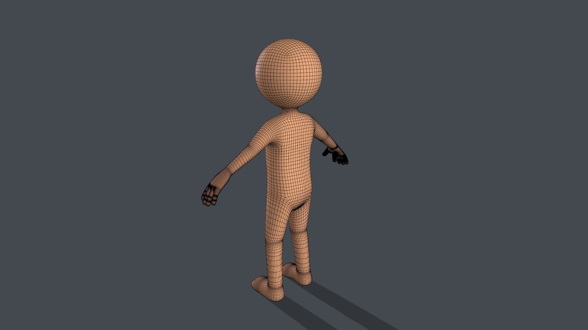 Low Poly Game Ready Stickman Rigged Low-poly 3D model_14