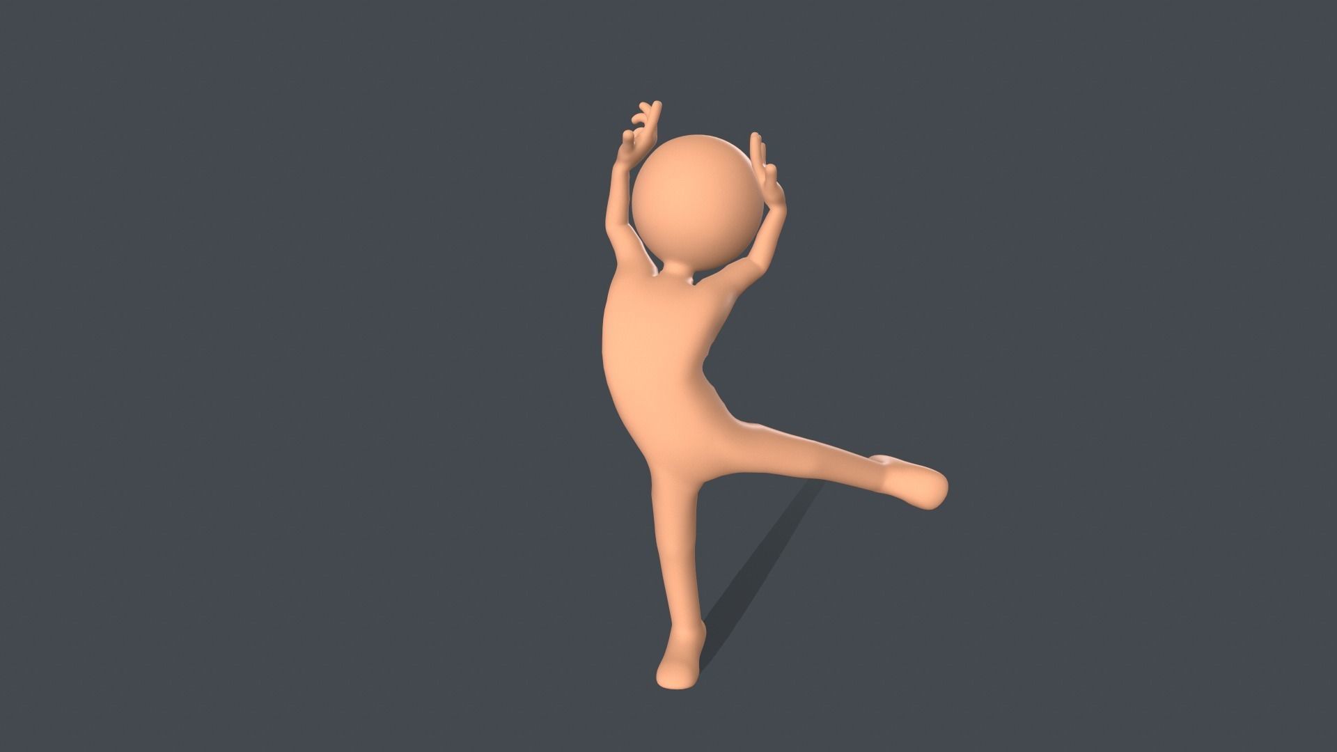 Low Poly Game Ready Stickman Rigged Low-poly 3D model_8