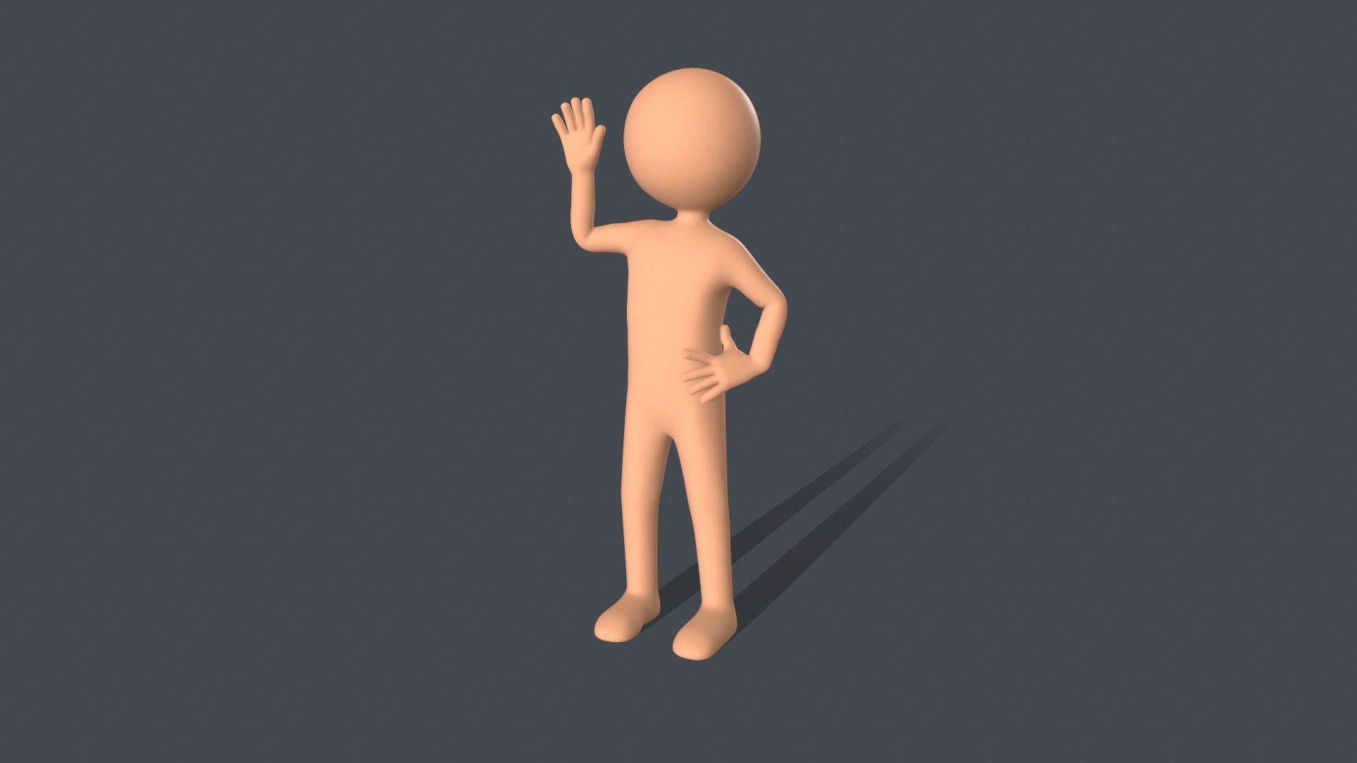 Low Poly Game Ready Stickman Rigged Low-poly 3D model_5