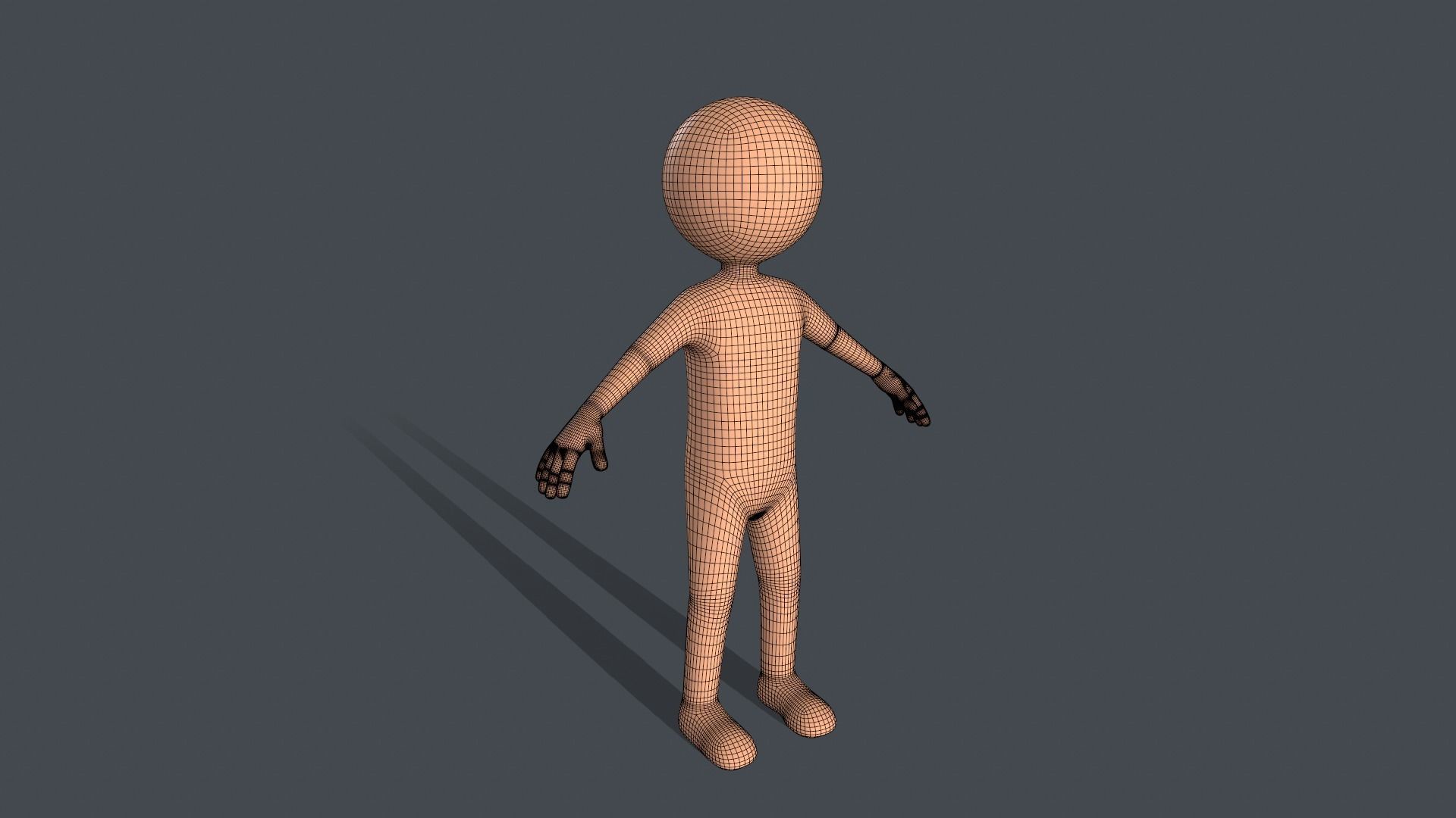 Low Poly Game Ready Stickman Rigged Low-poly 3D model_13