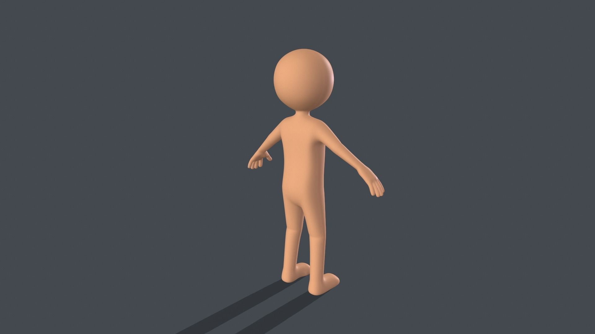 Low Poly Game Ready Stickman Rigged Low-poly 3D model_3