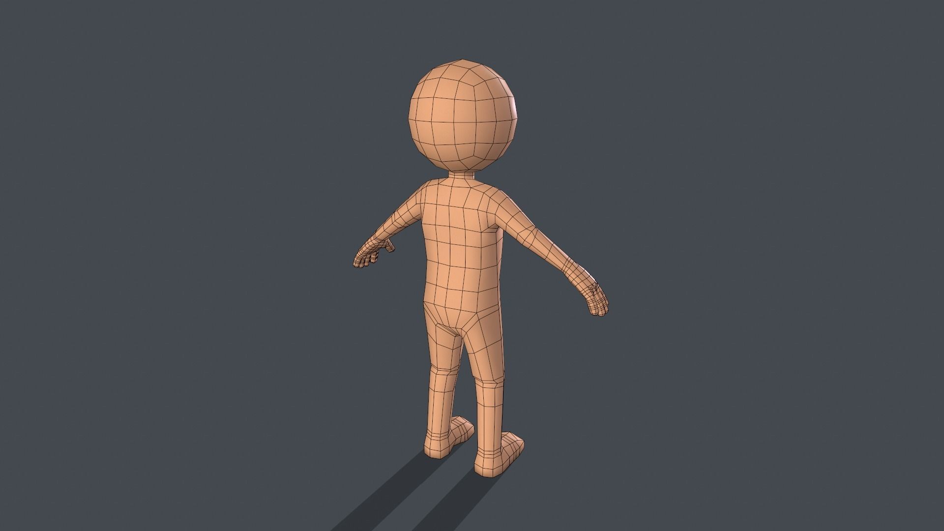 Low Poly Game Ready Stickman Rigged Low-poly 3D model_12