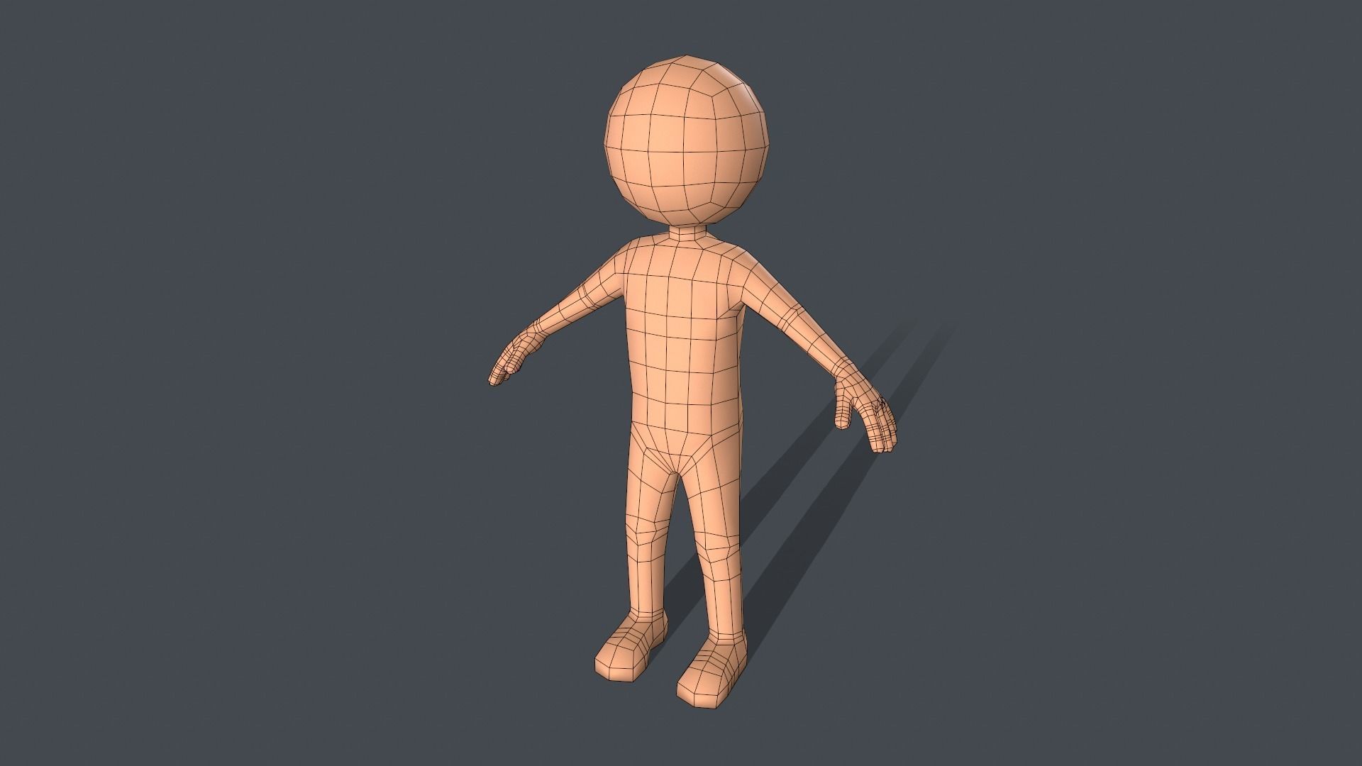Low Poly Game Ready Stickman Rigged Low-poly 3D model_11