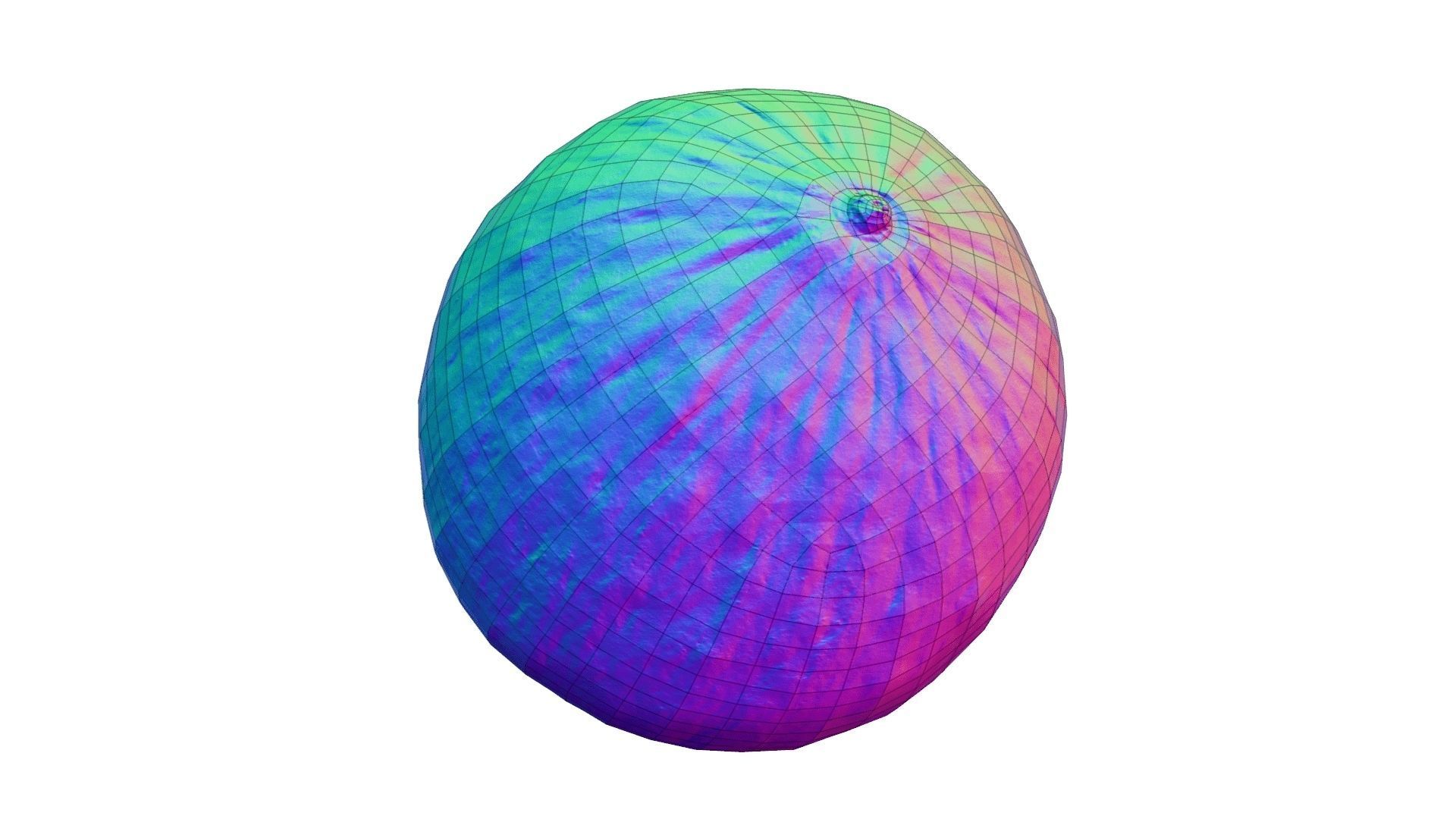 Santa Claus Melon - Real-Time Scanned Low-poly 3D model_5