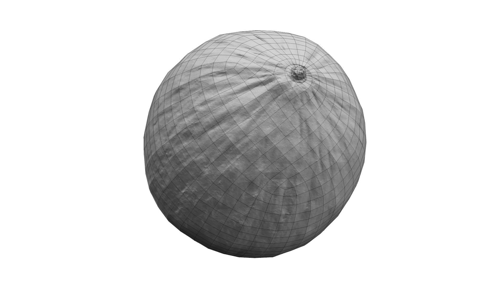 Santa Claus Melon - Real-Time Scanned Low-poly 3D model_6