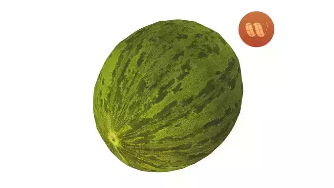 Santa Claus Melon - Real-Time Scanned Low-poly 3D model