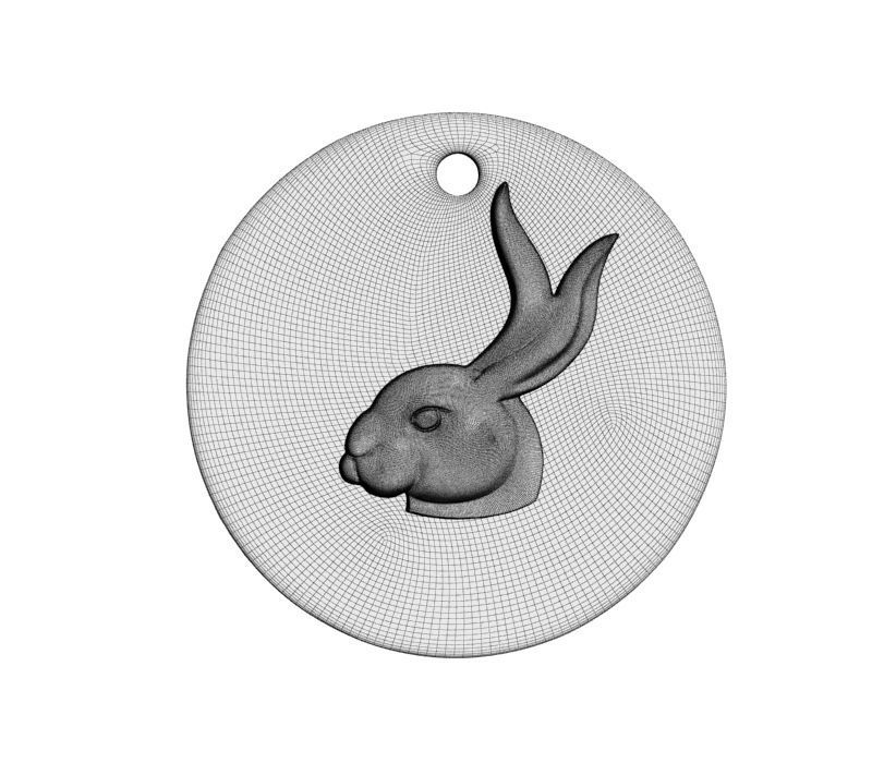 Chinese Zodiac Rabbit 3D print model_25