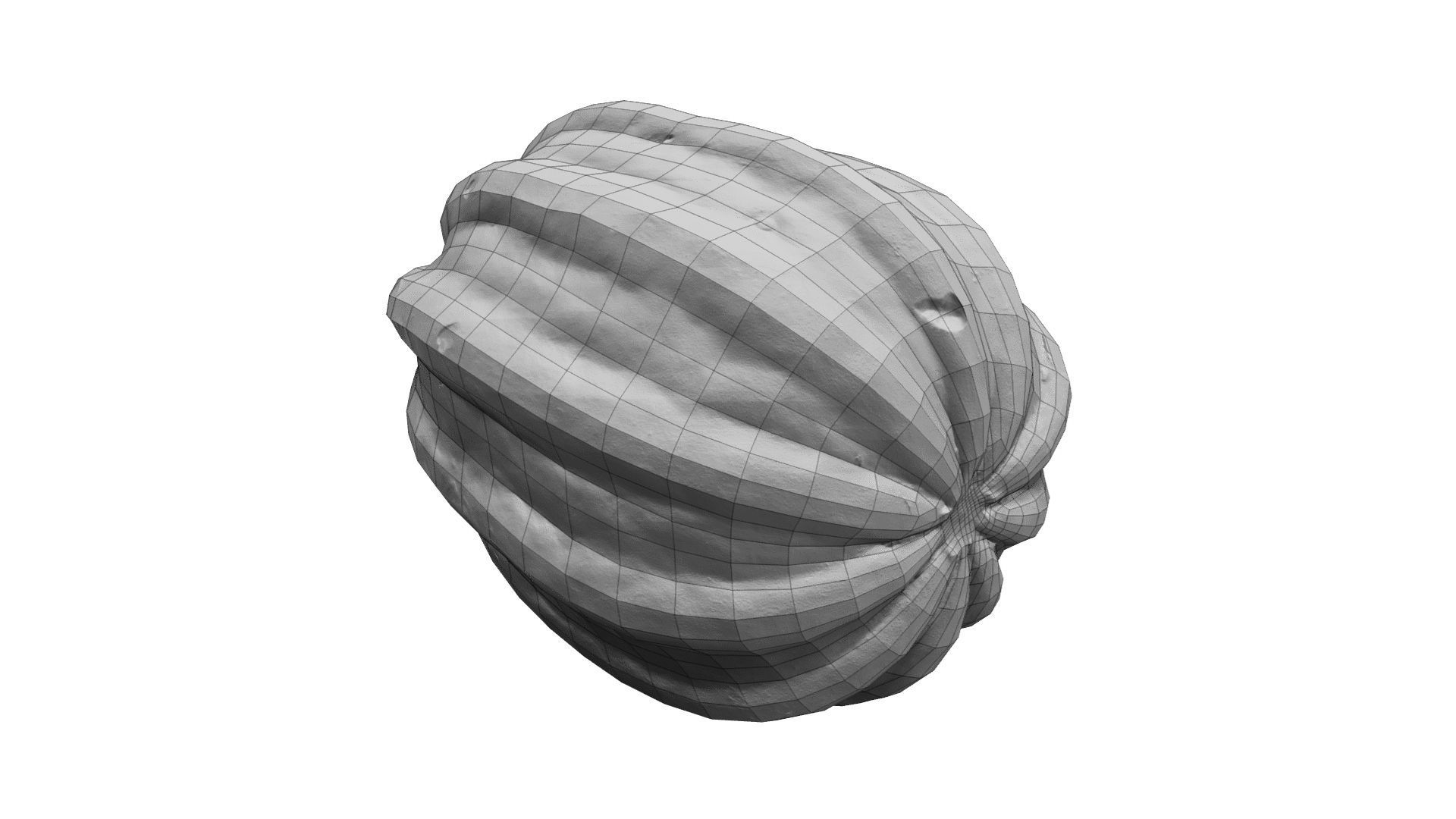 Mogango Winter Squash - Real-Time Scanned Low-poly 3D model_6
