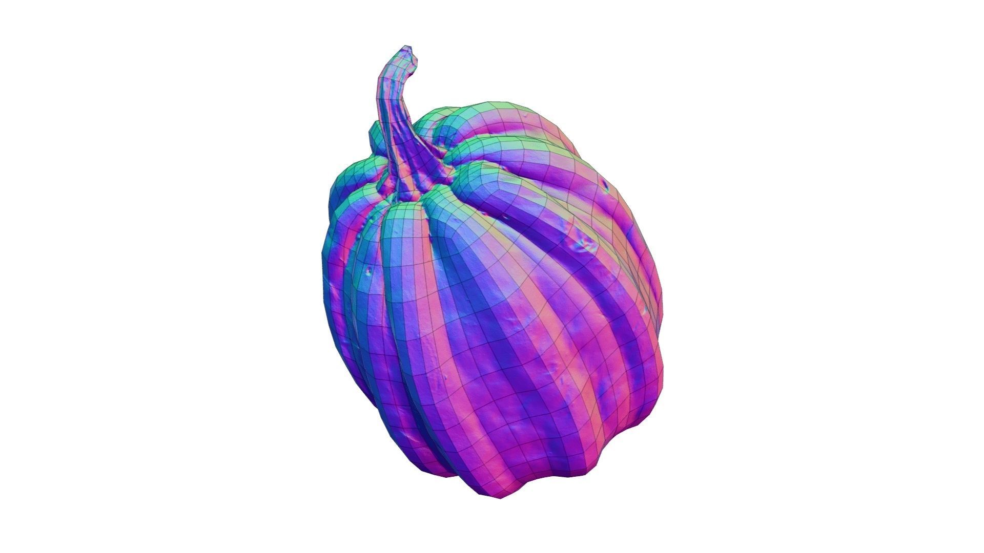 Mogango Winter Squash - Real-Time Scanned Low-poly 3D model_2