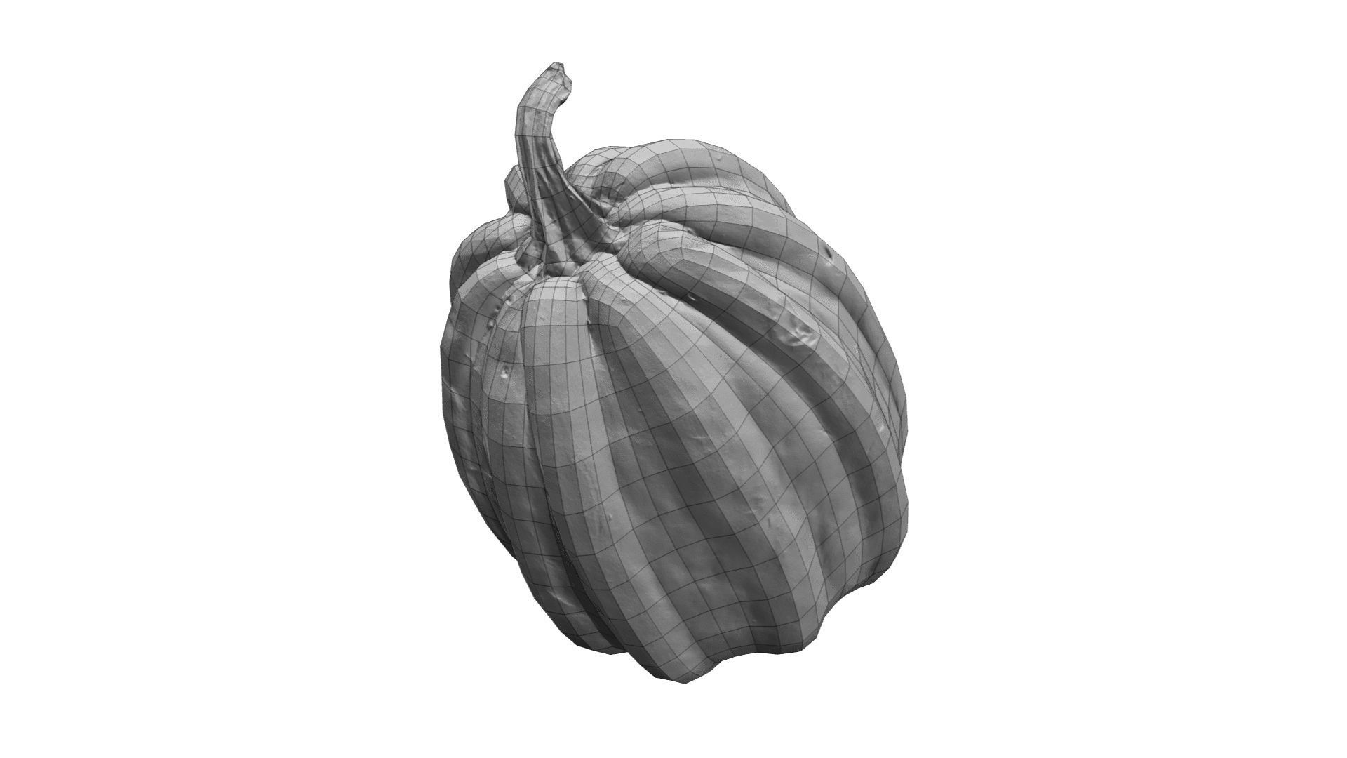 Mogango Winter Squash - Real-Time Scanned Low-poly 3D model_3