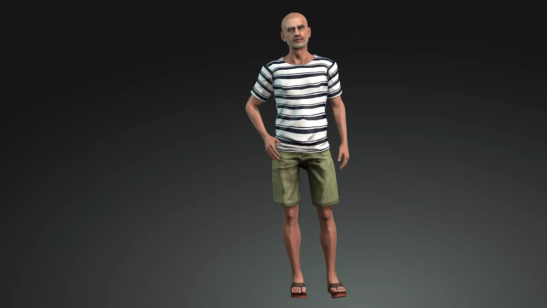 I named him Alan but who is he to you Low-poly 3D model_0