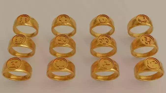 Zodiac Sign Rings Collection