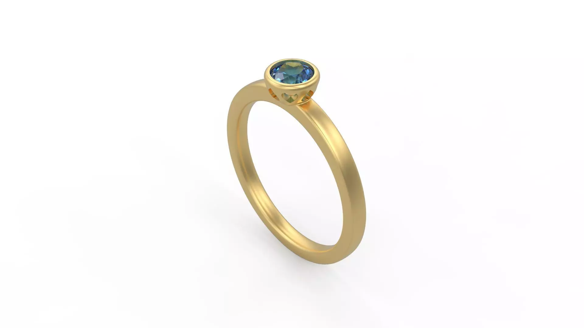 Woman Solitaire Ring 330 3D print model