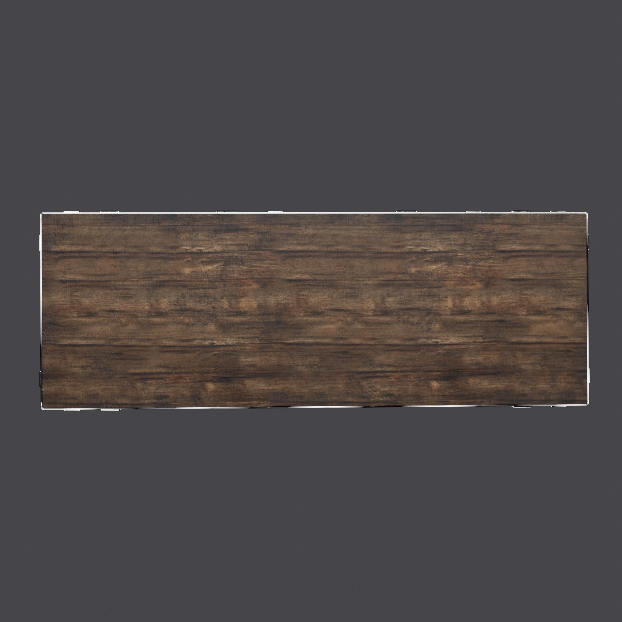 Medieval Chest Iron Bound Decor Low-poly 3D model_25