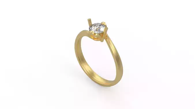 Woman Solitaire Ring 336