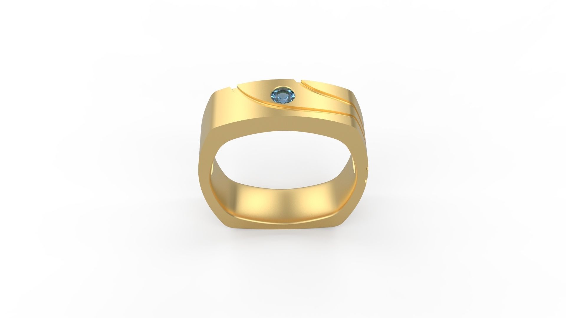 Man Square Ring 20 3D print model_3
