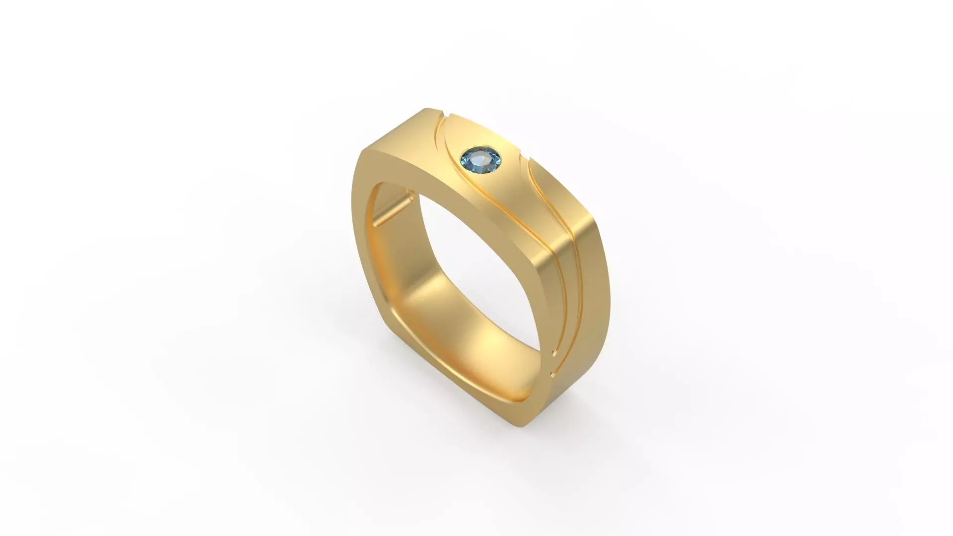 Man Square Ring 20 3D print model_0